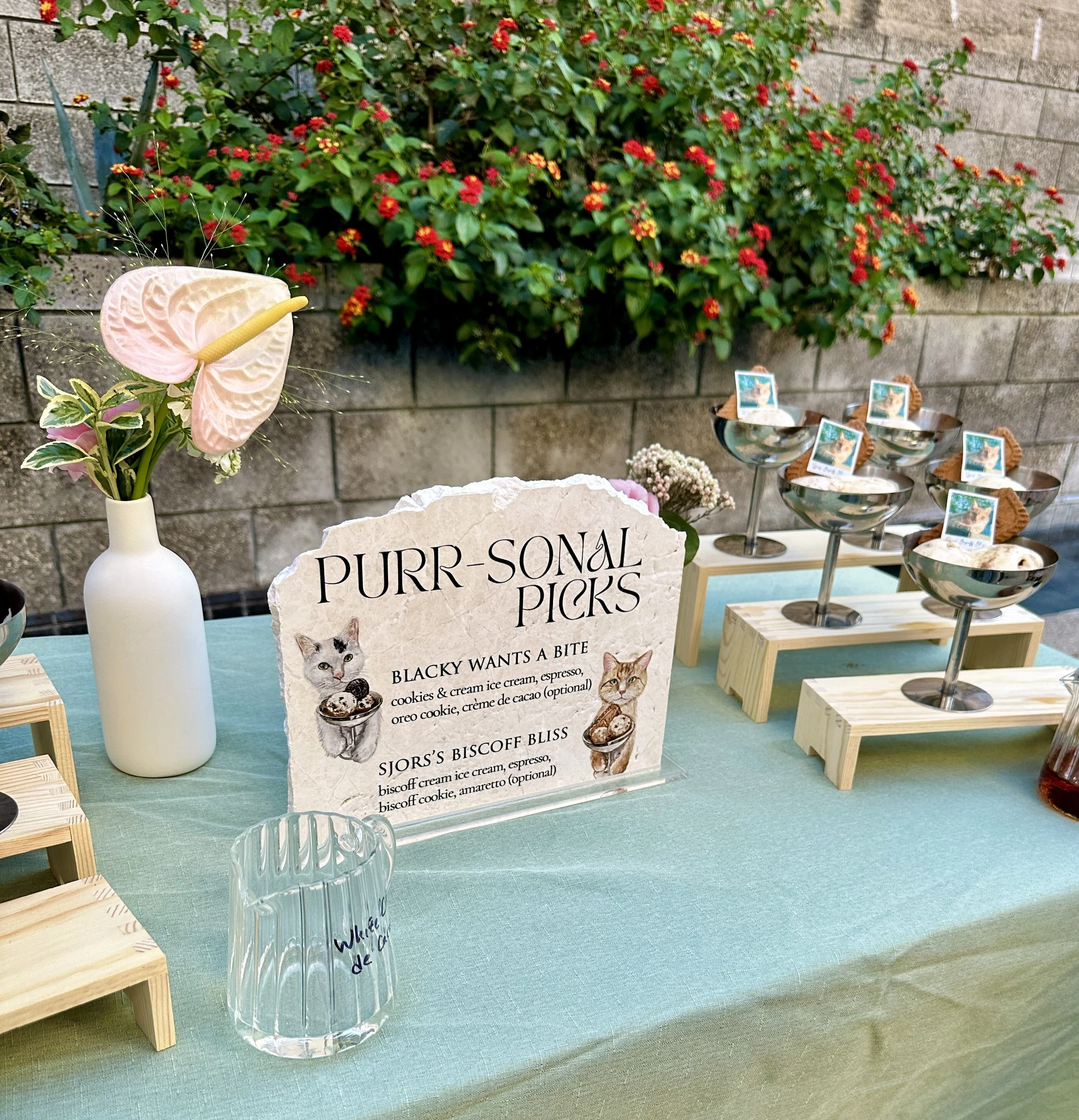 A Wedding Detail Inspired by the Pets We Love: Our Cat Marble Cocktail Menu