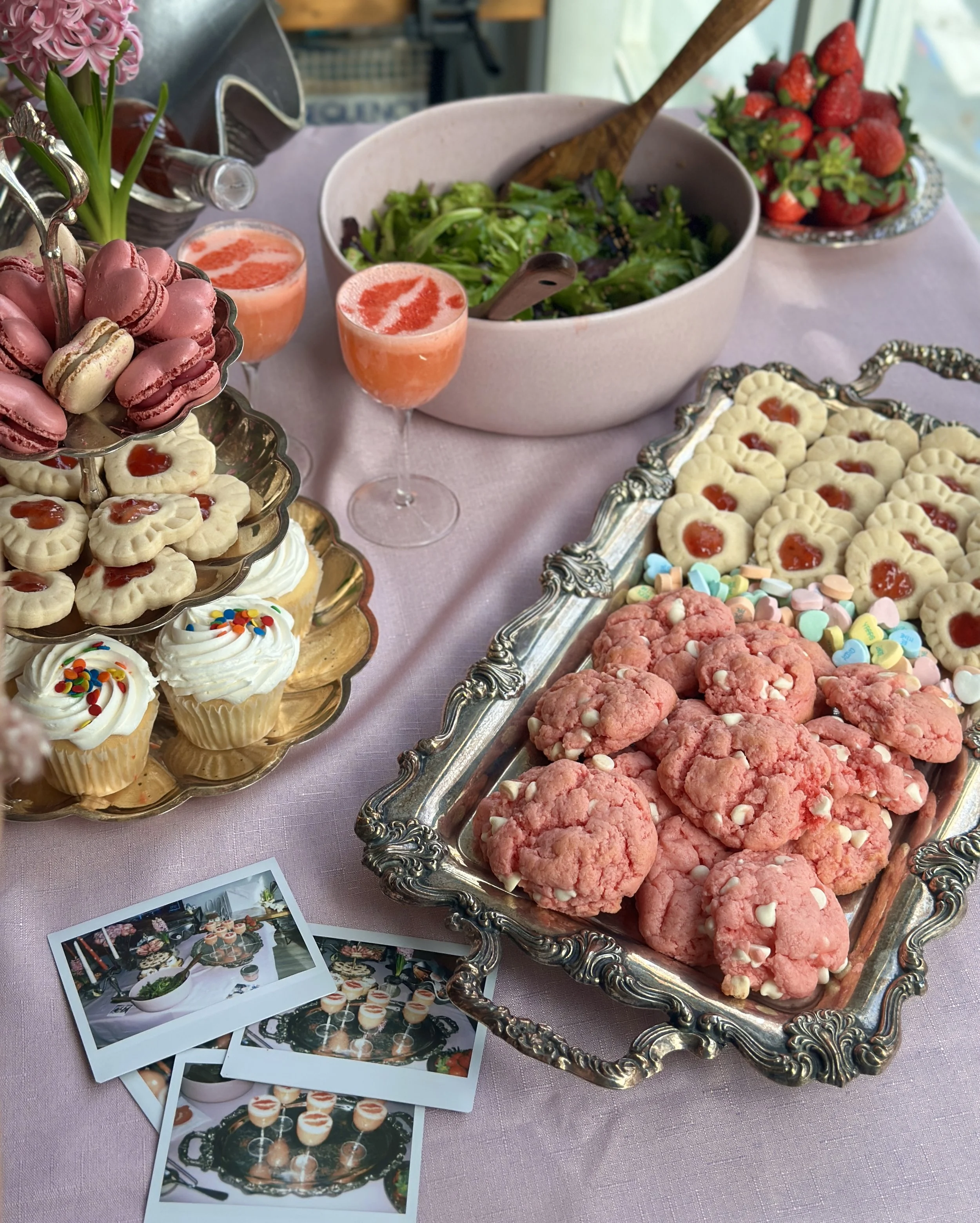 Shortbread Cookies with Strawberry Jam and Strawberry Cheesecake Cookies