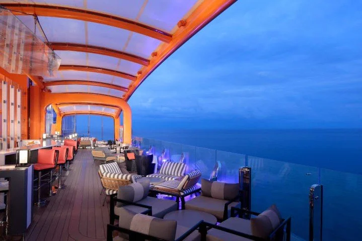 Experience the magic of the Magic Carpet on Celebrity Cruise! This one-of-a-kind floating platform takes you to new heights&mdash;literally! Enjoy breathtaking ocean views while sipping cocktails, dining under the stars, or even participating in spec