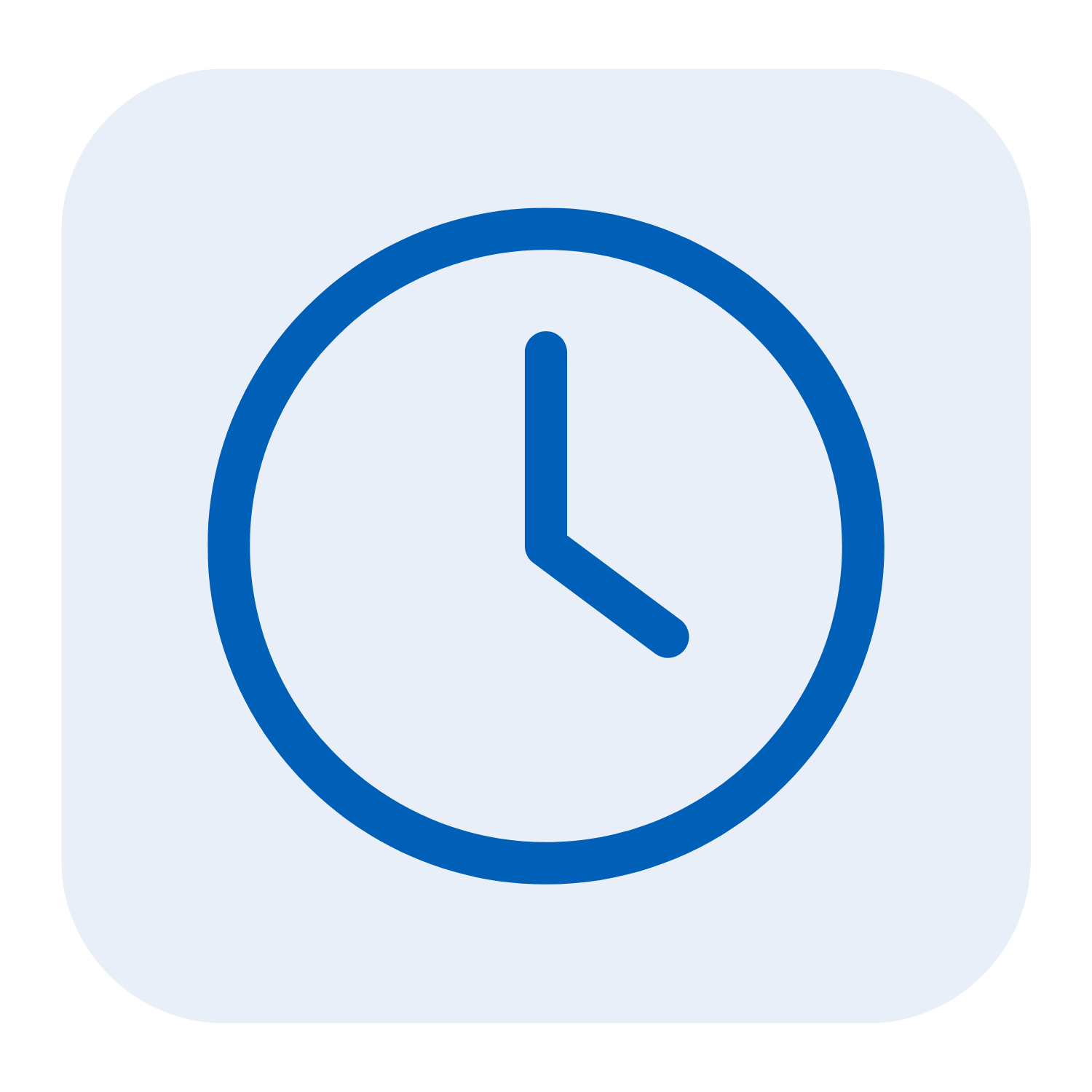 Clock icon showing 3:00.