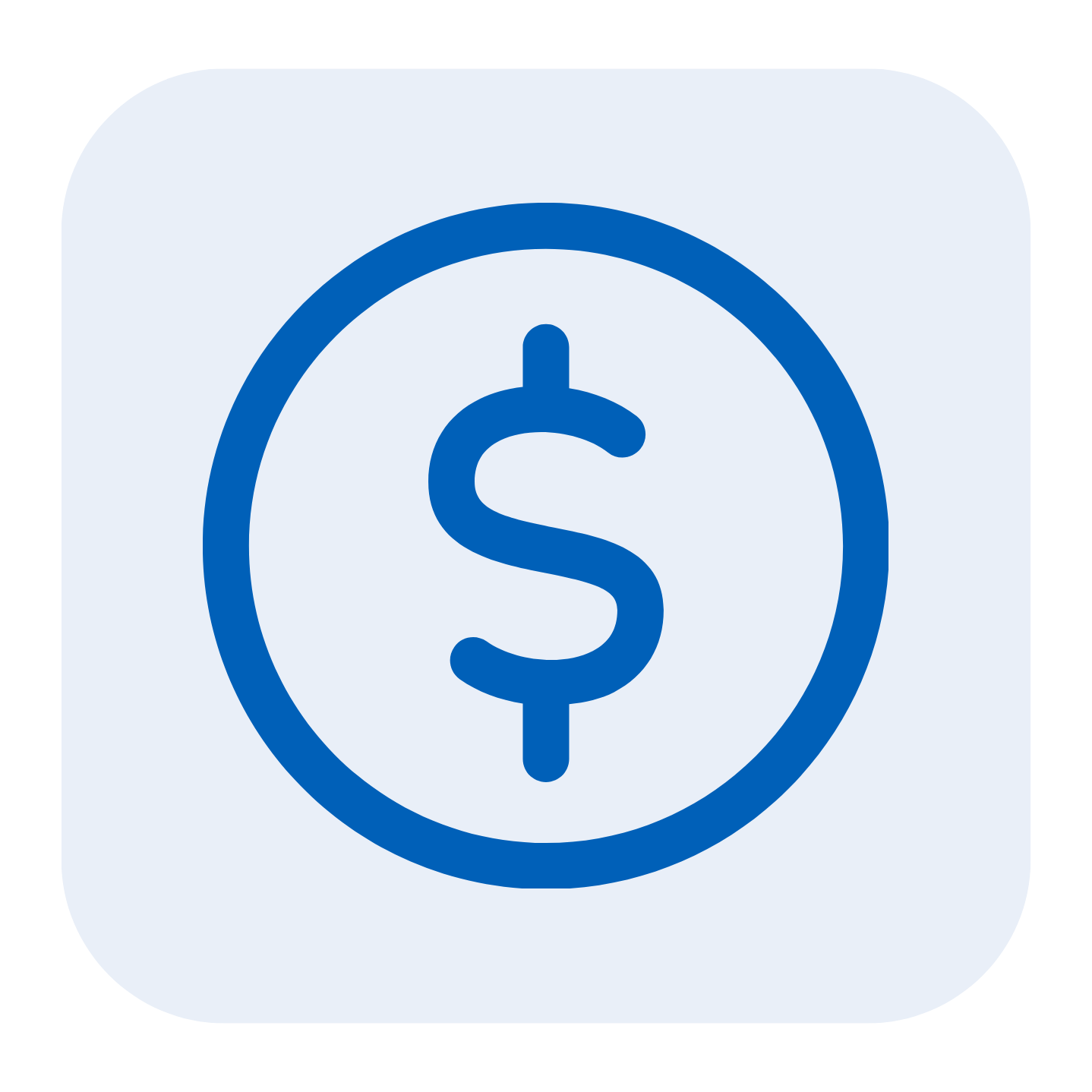Icon of a dollar sign inside a circle, representing money or finance.