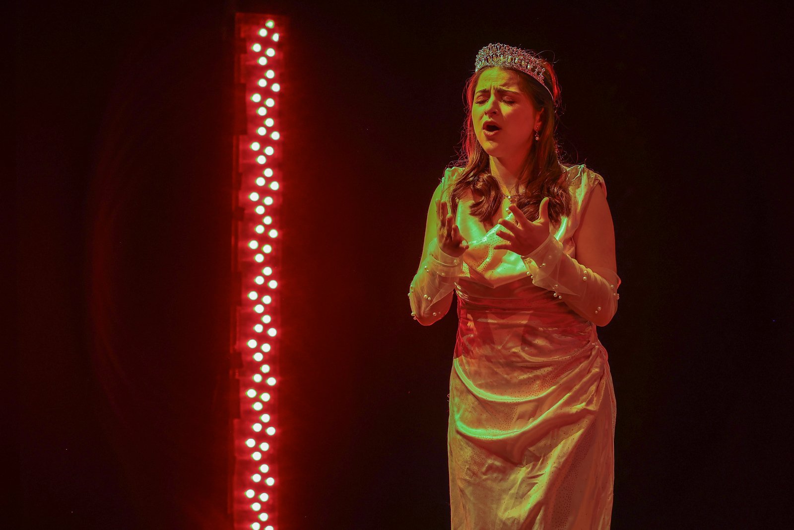 Ella Kahan as Princess Opula in "The Masque of the Red Death" by Iris Knapton, directed by Sabrina Liberatore in the Equinox New Play Festival at the University of the Arts.