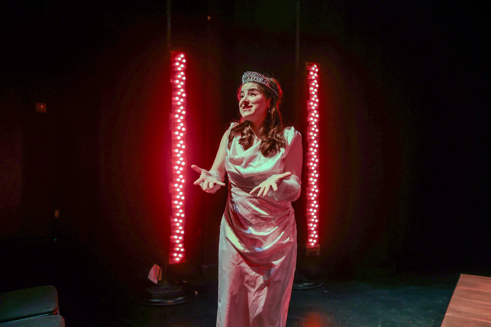 Ella Kahan as Princess Opula in "The Masque of the Red Death" by Iris Knapton, directed by Sabrina Liberatore in the Equinox New Play Festival at the University of the Arts.