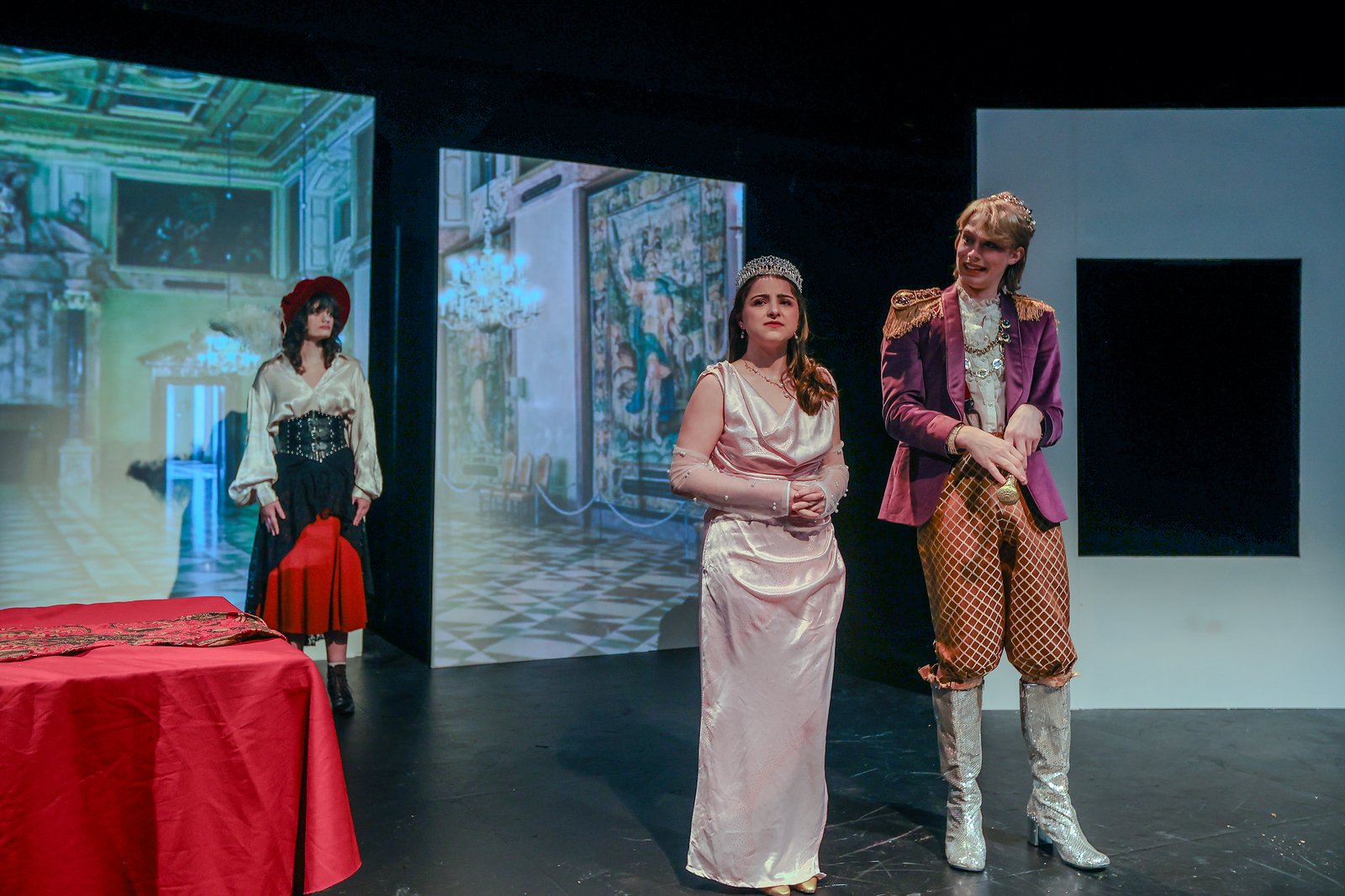 Ella Kahan as Princess Opula in "The Masque of the Red Death" by Iris Knapton, directed by Sabrina Liberatore in the Equinox New Play Festival at the University of the Arts.