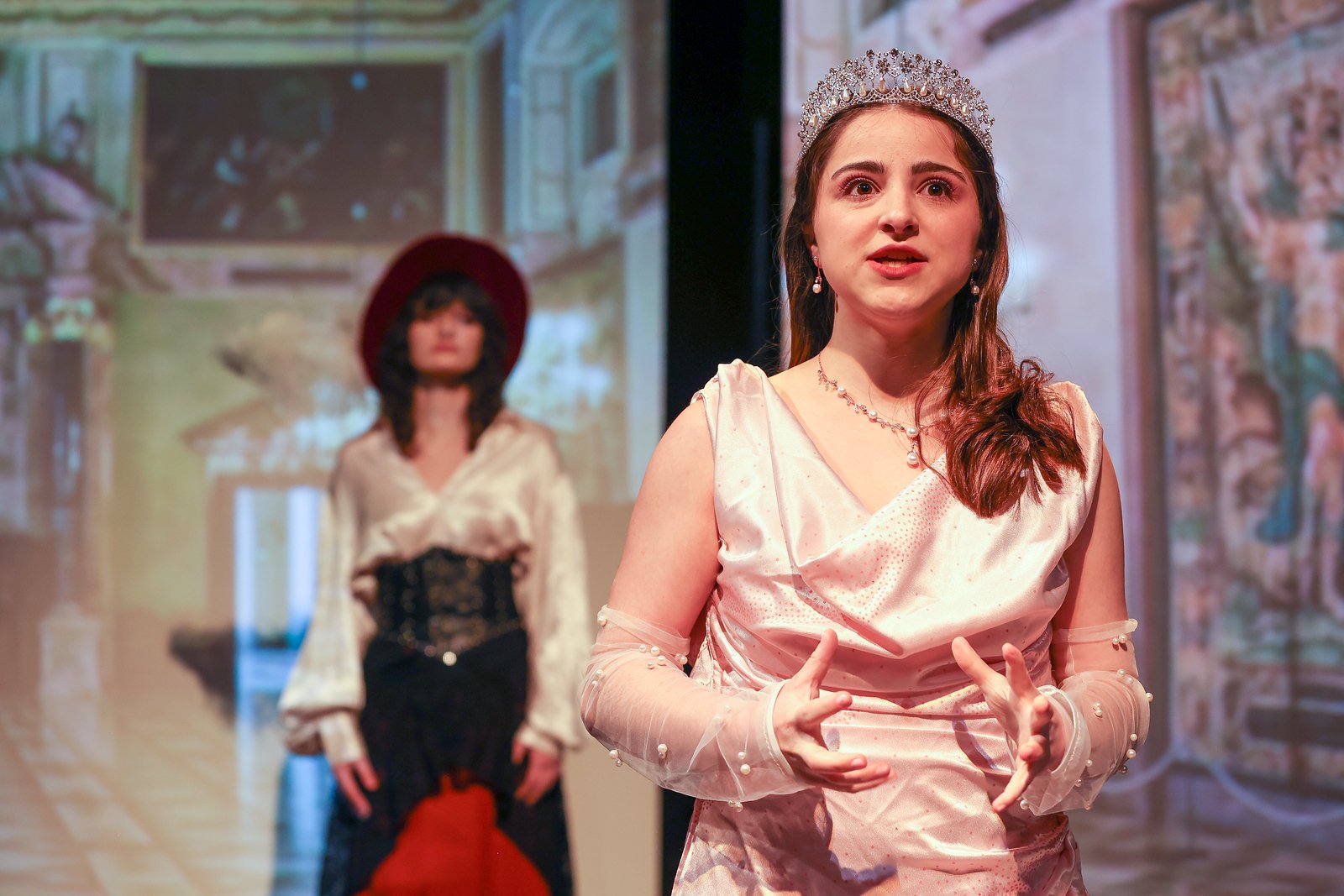 Ella Kahan as Princess Opula in "The Masque of the Red Death" by Iris Knapton, directed by Sabrina Liberatore in the Equinox New Play Festival at the University of the Arts.