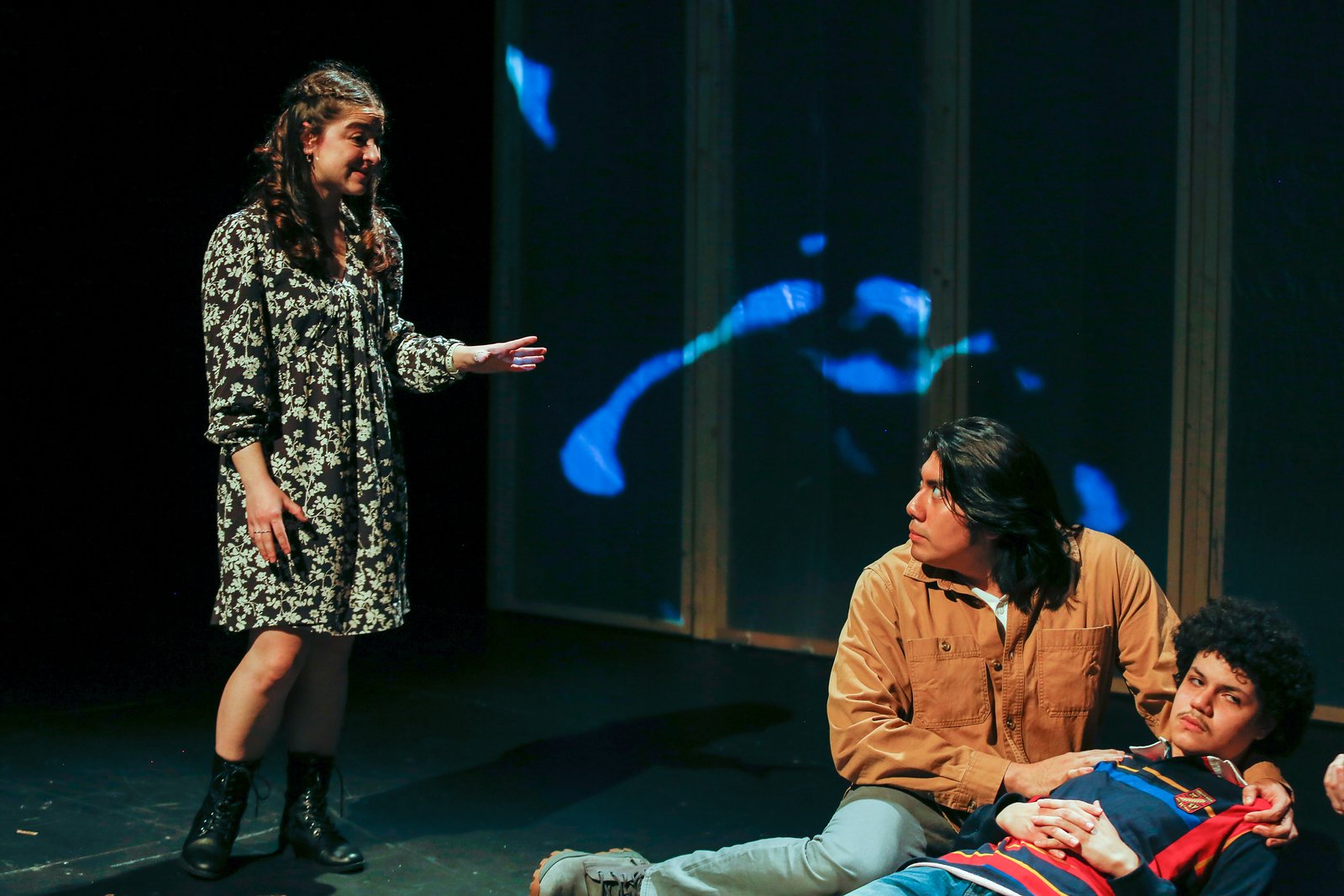 Ella Kahan in the Ensemble of "Everybody" by Branden Jacobs-Jenkins, directed by Allen Radway at the University of the Arts.