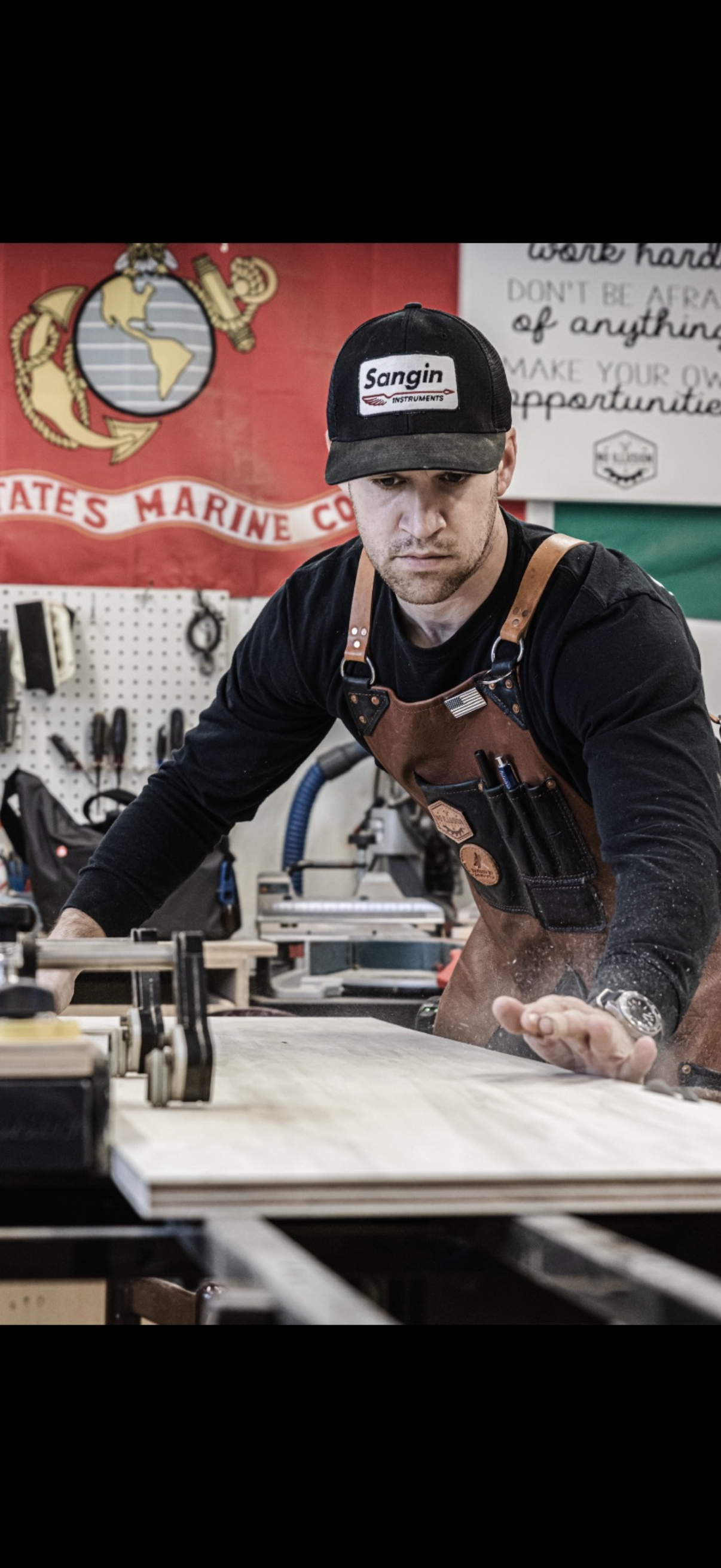 Owner of No Illusion Woodworks building custom built in cabinets in Buffalo, NY.