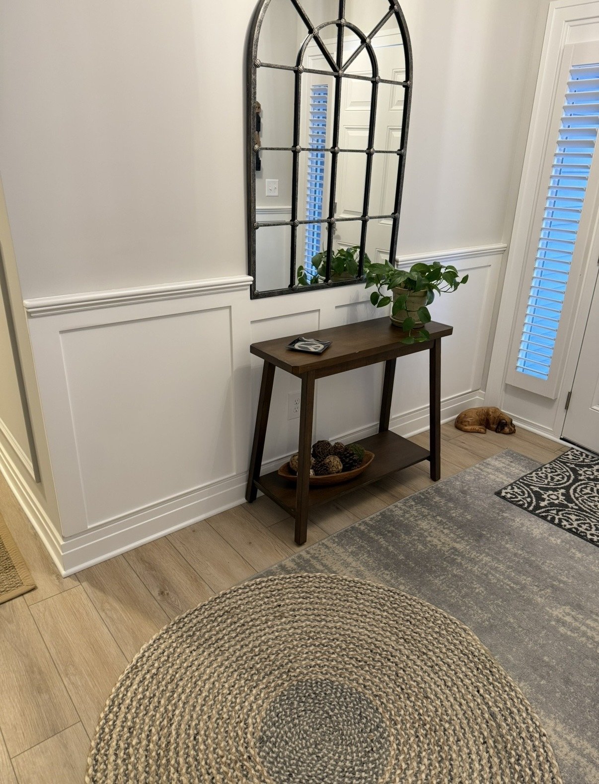 Board and Batten. Wainscoting. Painted White.t