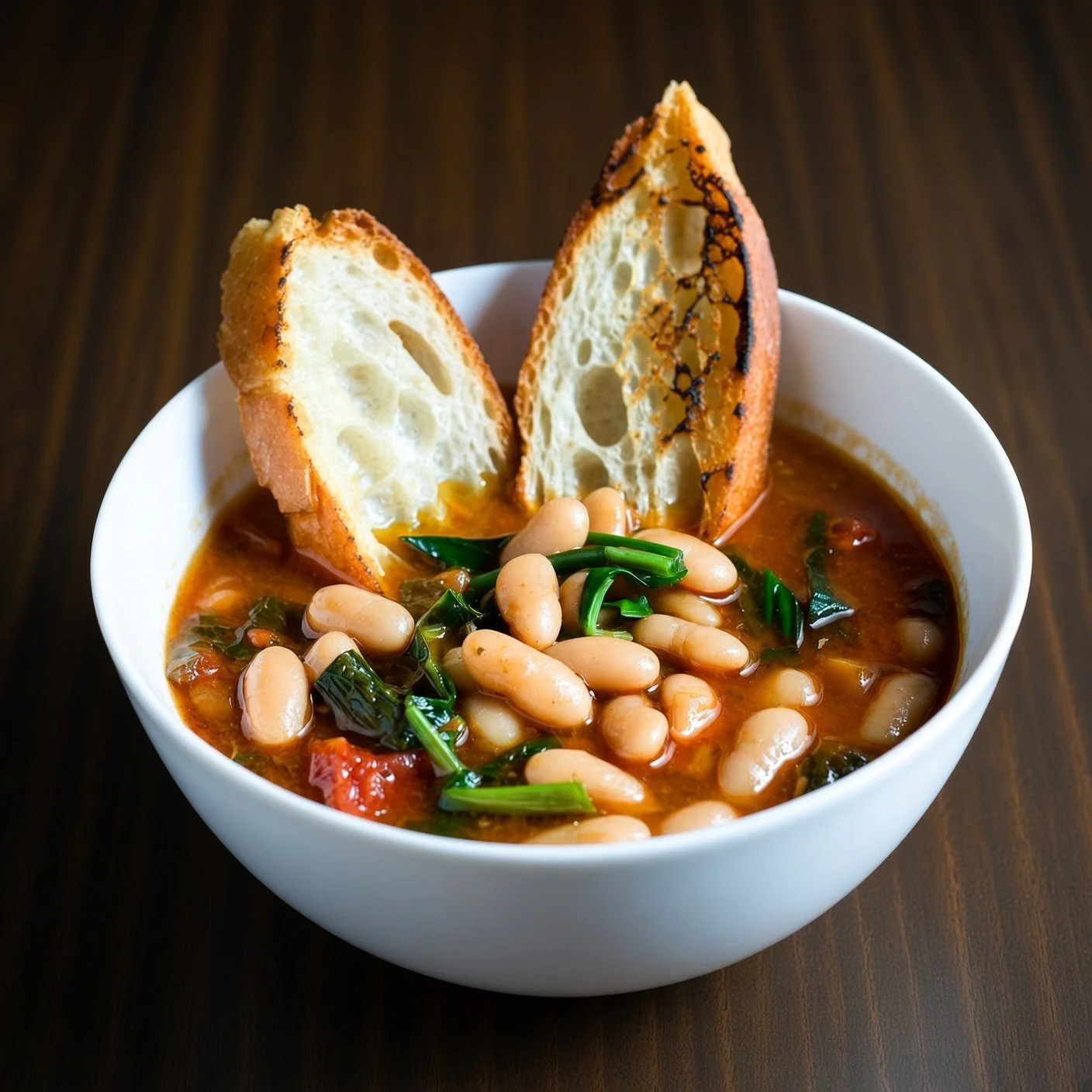 Zuppa di fagioli recipe balances macros of protein, carbohydrates and healthy fats.