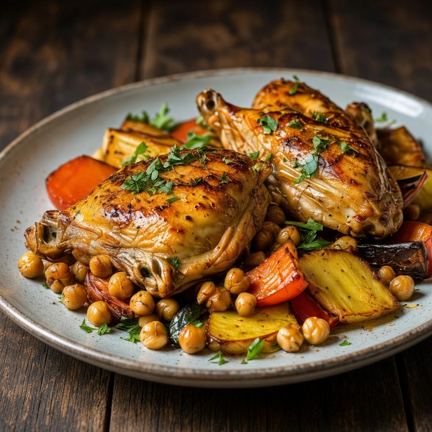 Mediterranean Chicken balances macros of protein, carbohydrates and healthy fats.