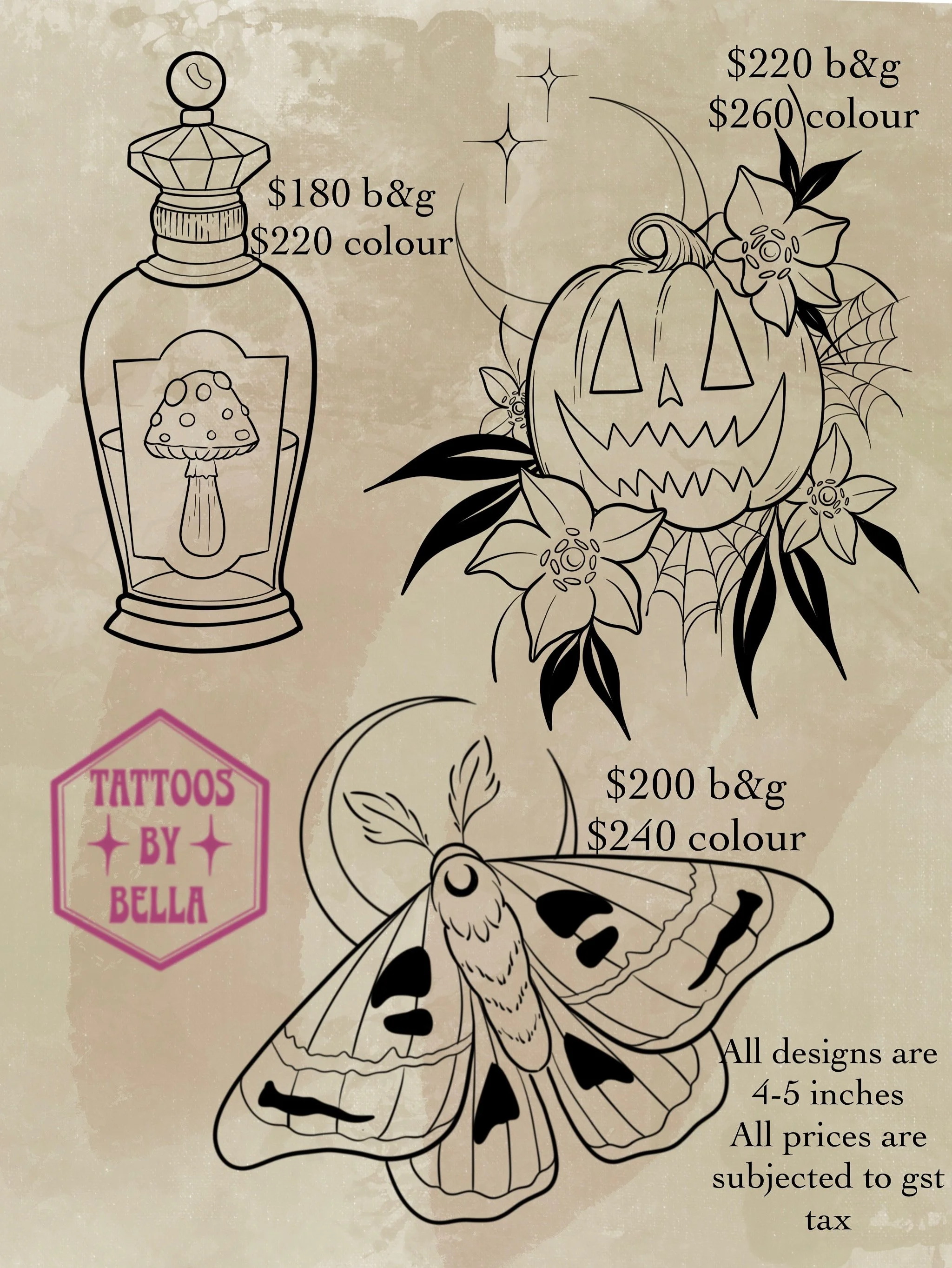 Mushroom in a bottle flash by Tattoos by Bella 