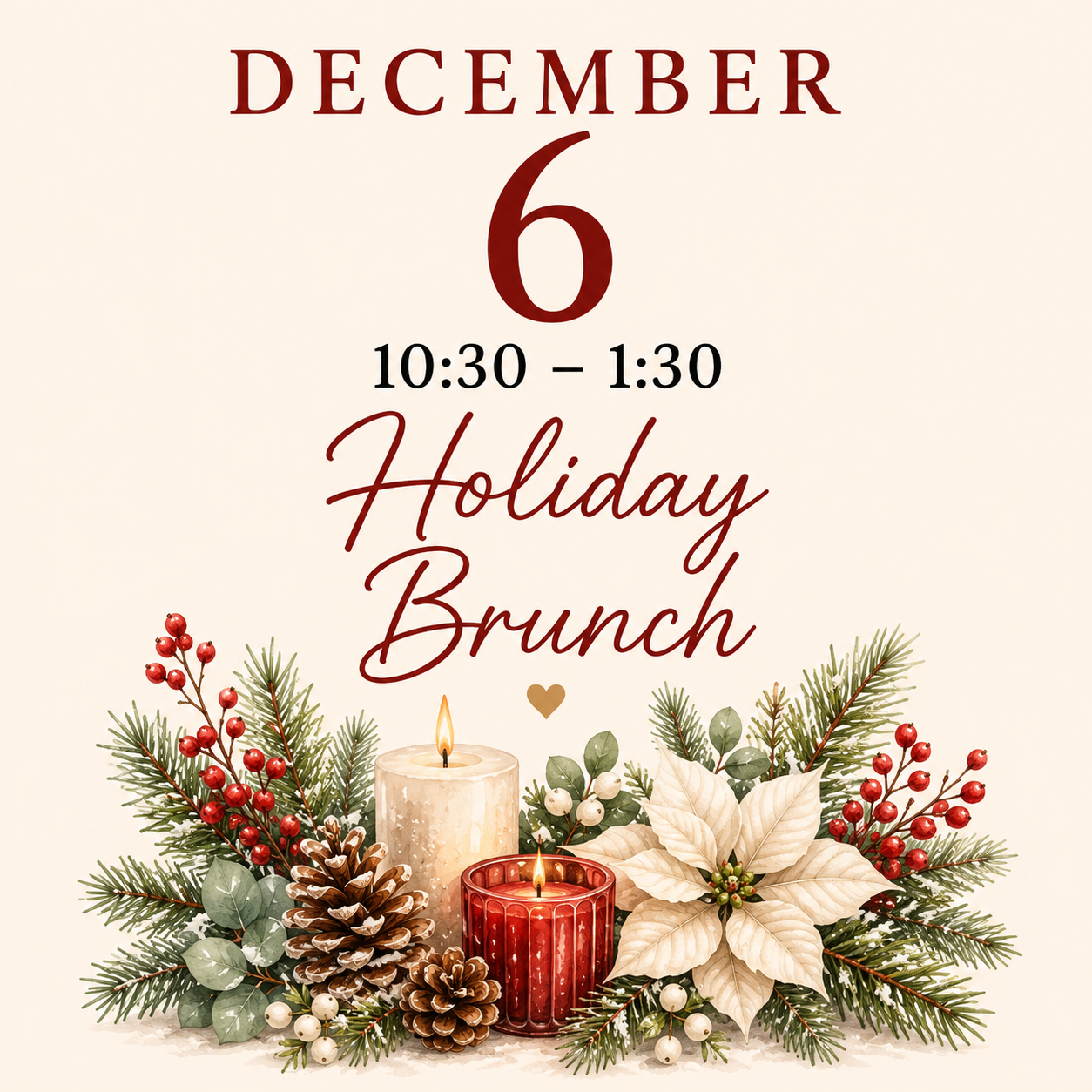 Holiday Brunch-Sunday, December 6, 2026