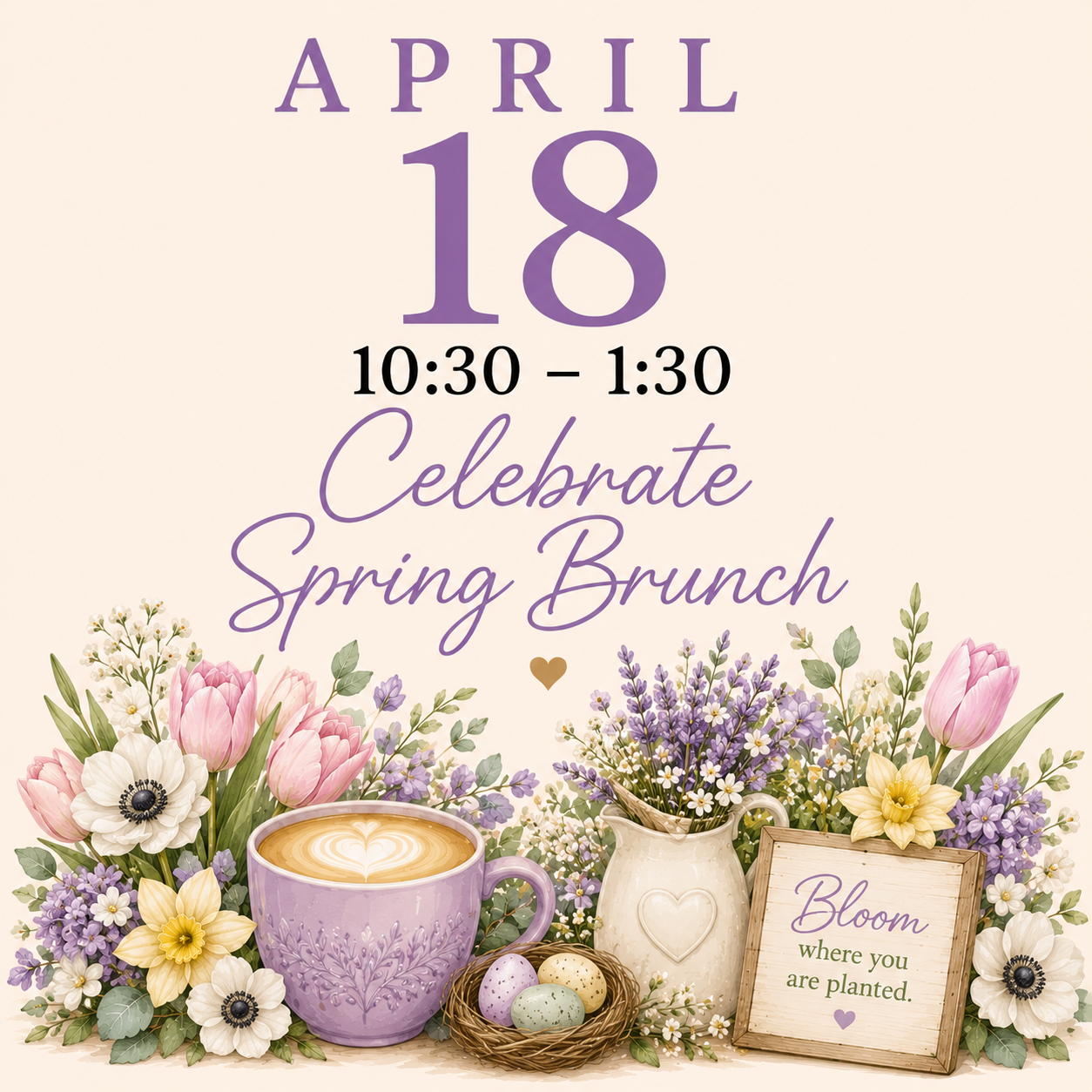 Celebrate Spring Gathering Brunch-Sunday, April 18, 2027