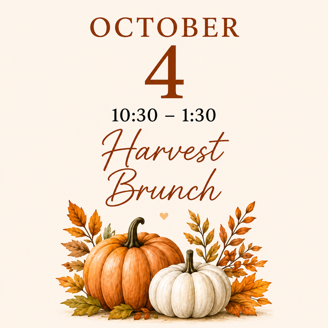 Harvest Brunch-Sunday, October 4, 2026