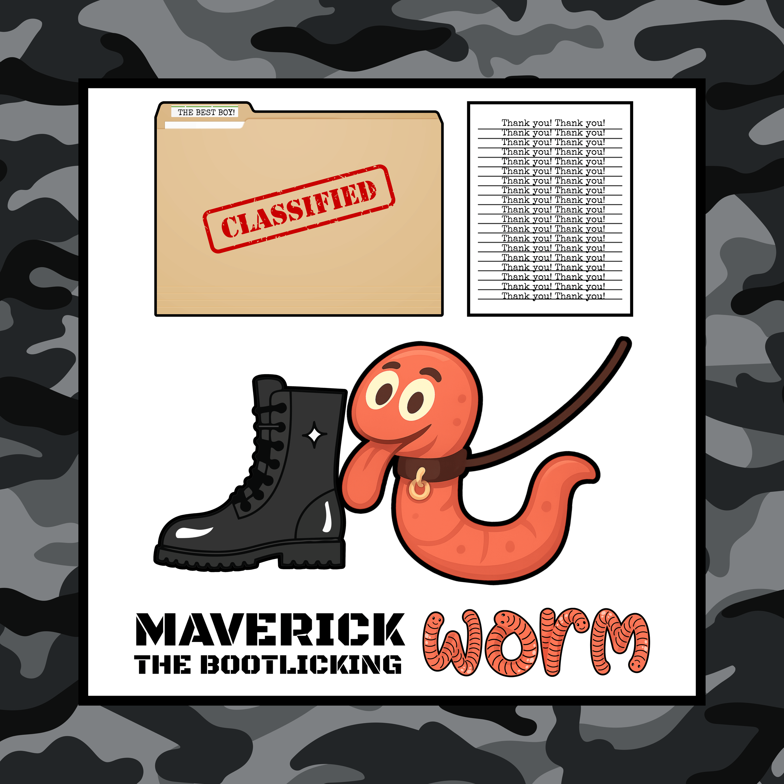 Maverick the Bootlicking Worm Framed.png