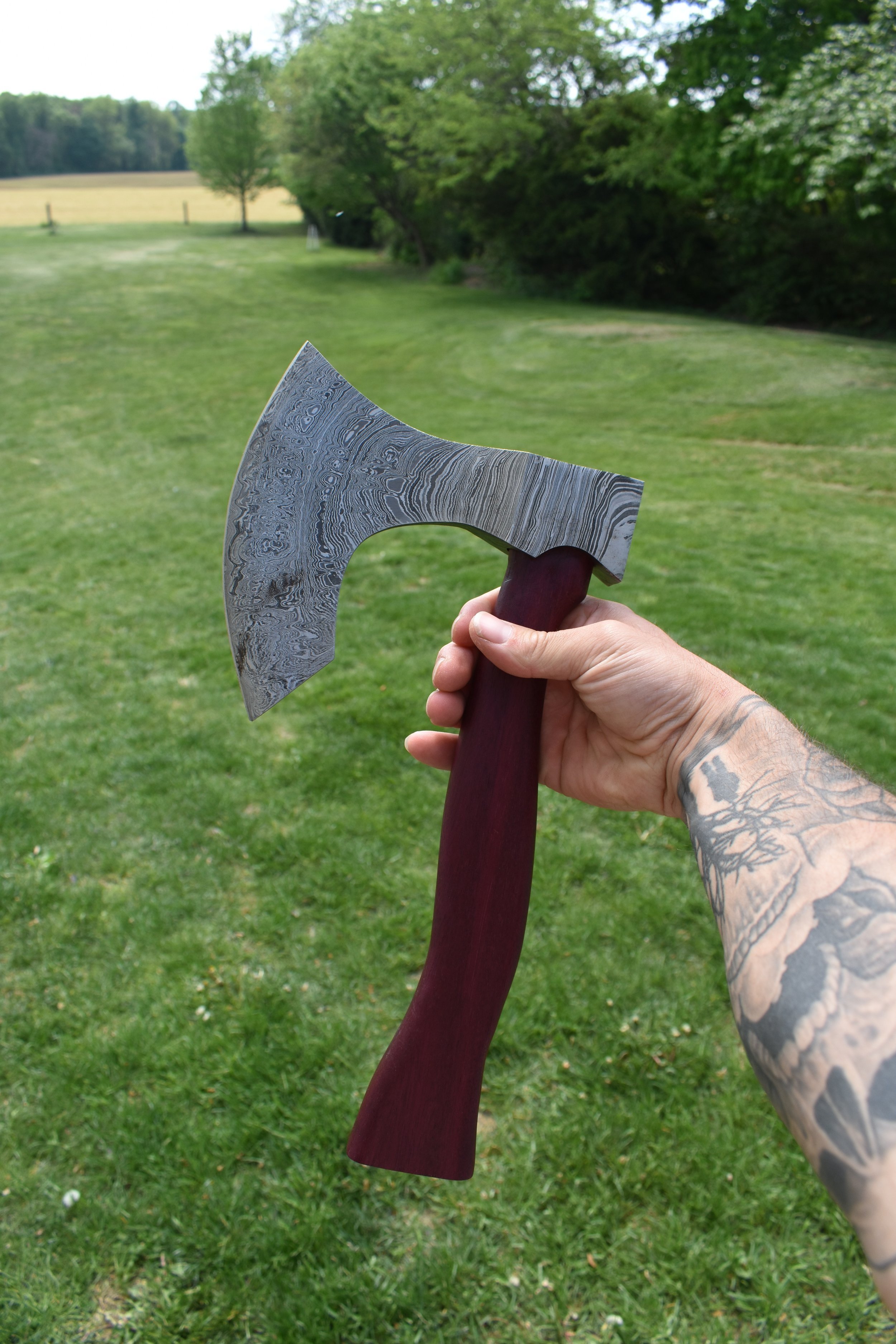 purpleheart hatchet handle