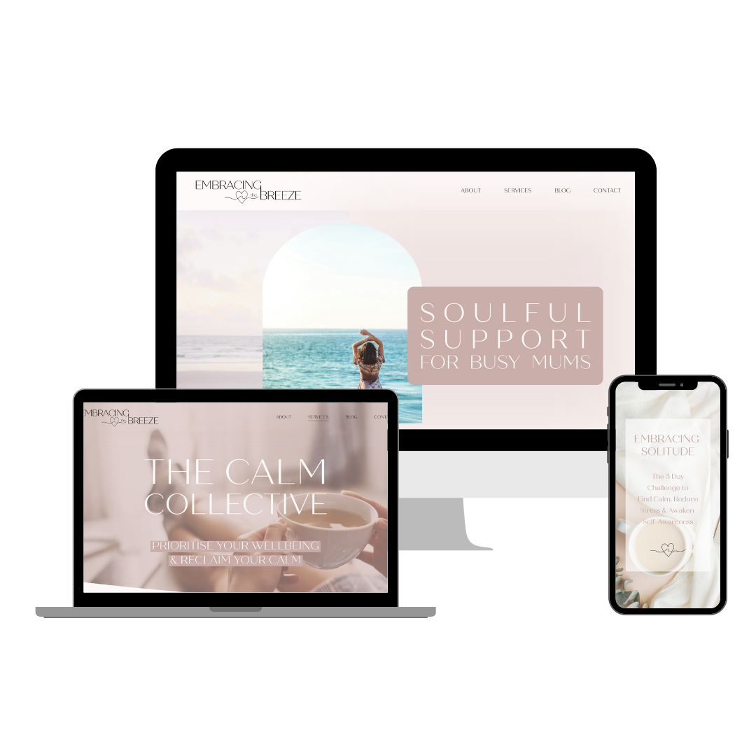 Website Design for Eleanor Perkins of Embracing The Breeze - Wellbeing Coach for Mothers -