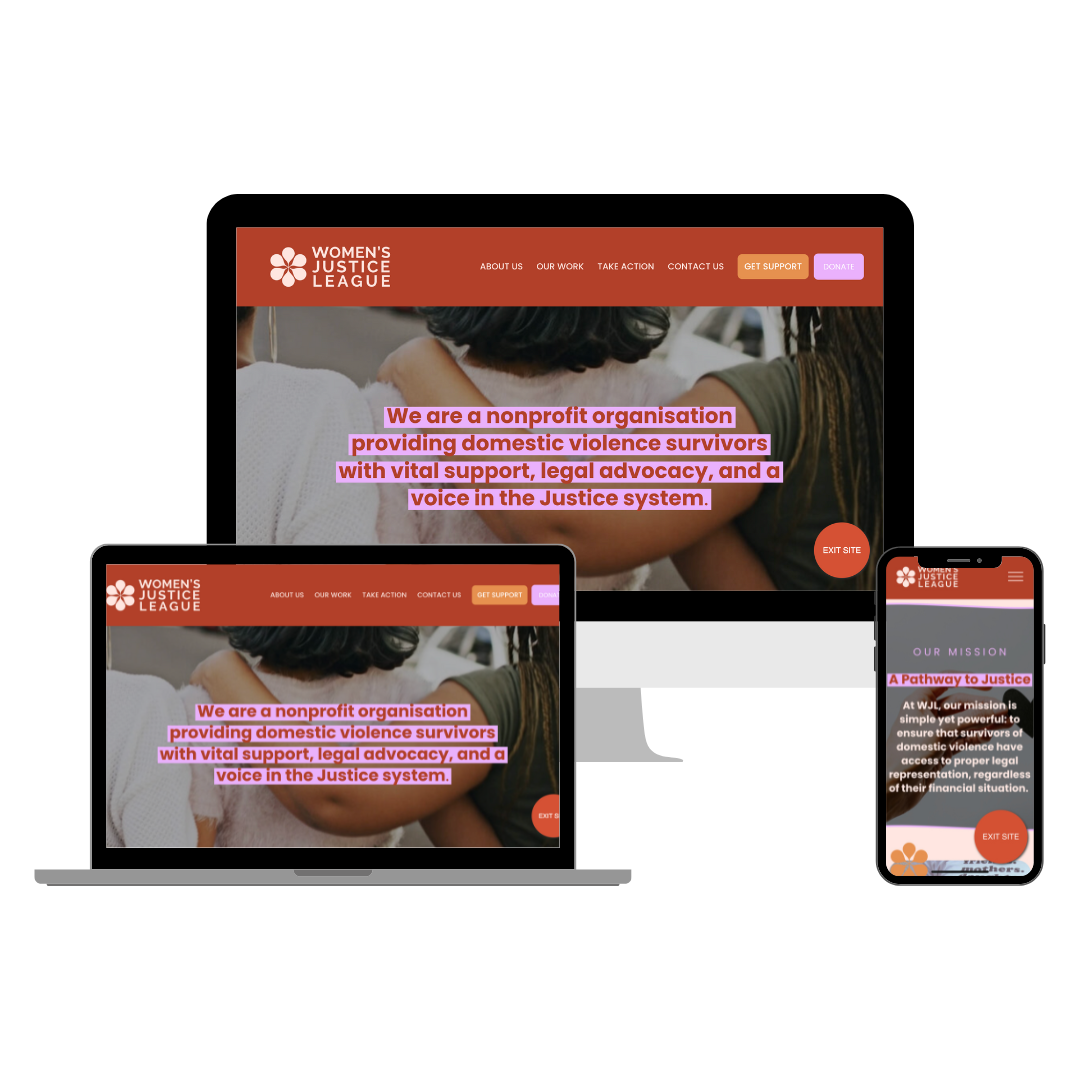 Website Design for Domestic Violence Survivors Charity/NFP