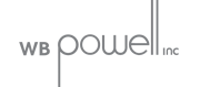 Powell Inc. logo with 'wb' initials