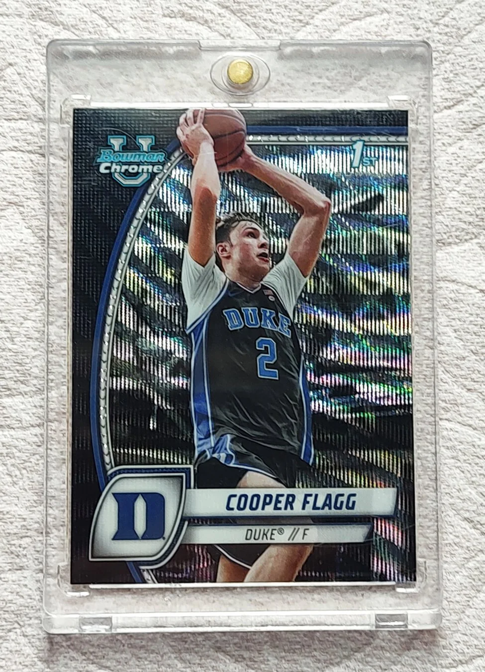 Cooper Flagg 2024-25 Bowman Chrome University Black Wave Refractor #16