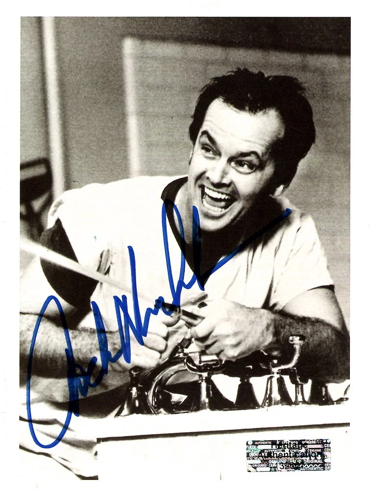 RARE Jack Nicholson Signed One Flew Over the Cuckoo's Nest Autograph Promotional Piece COA Ken Kesey