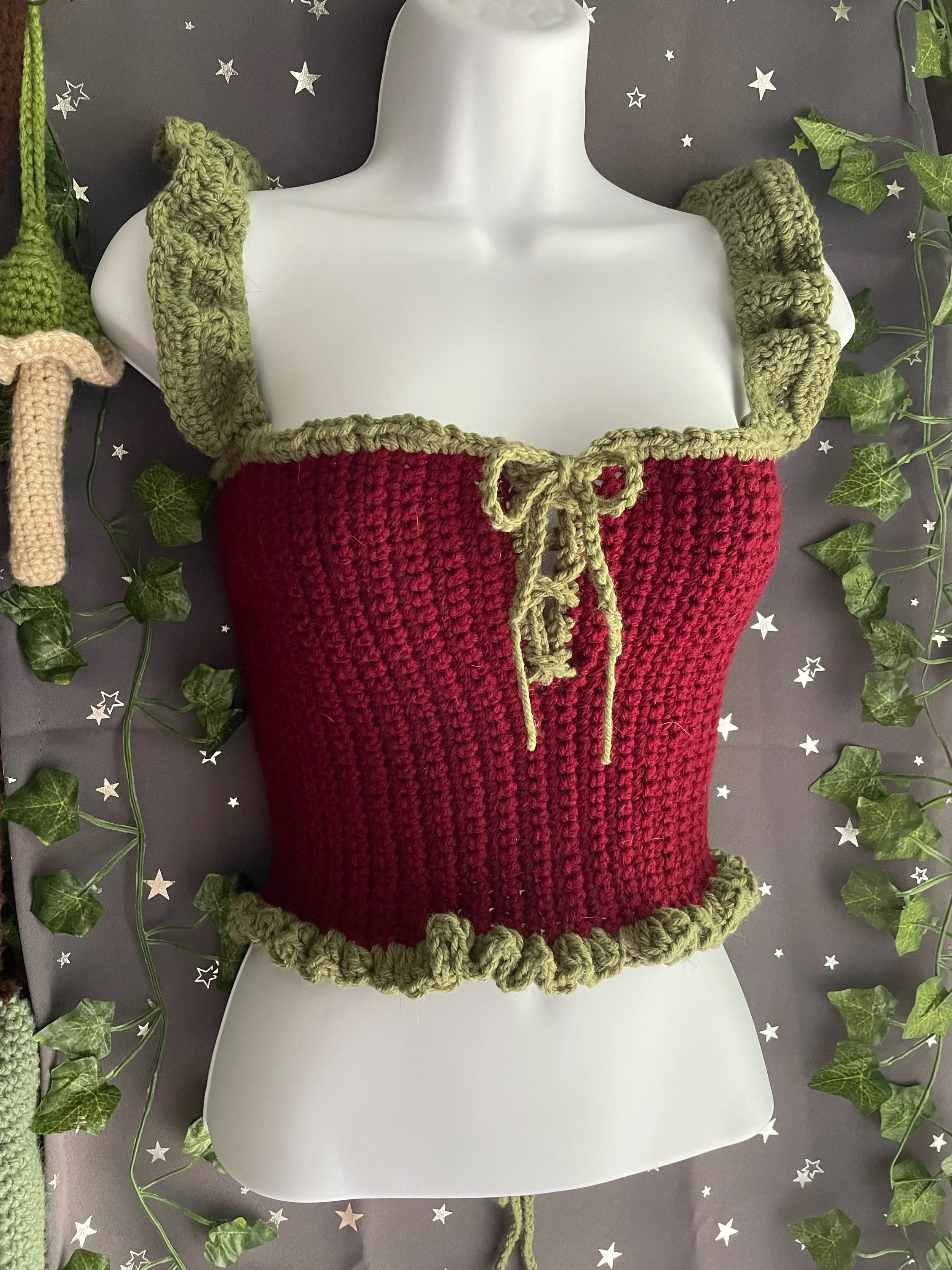 Strawberry Fantasy Ruffled Top — Washington Fiber Forge