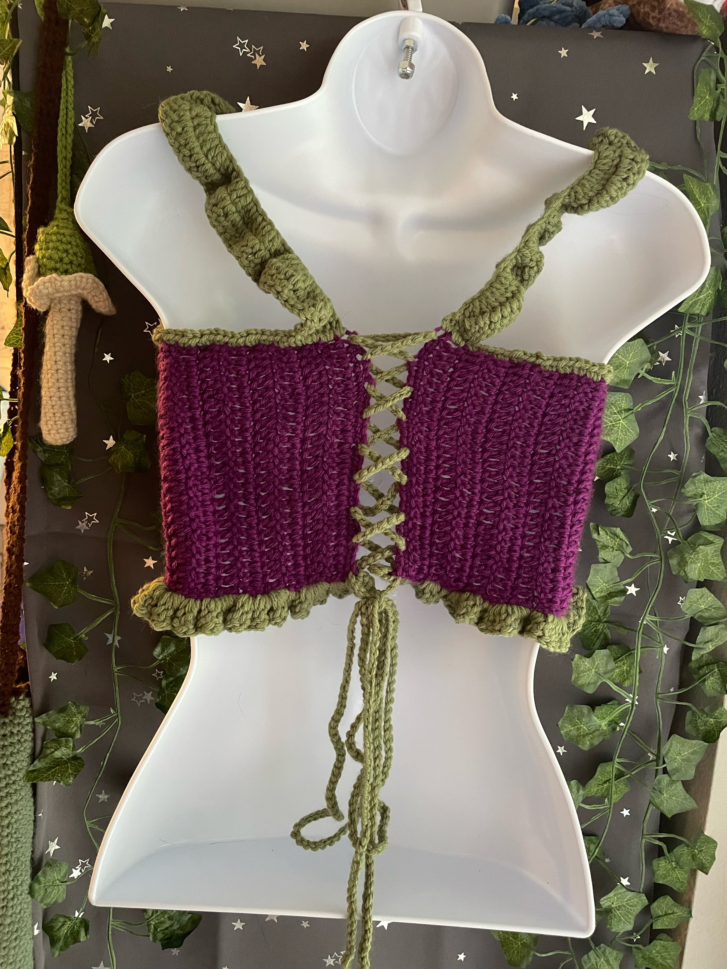 Purple Fantasy Ruffled Crop Top — Washington Fiber Forge