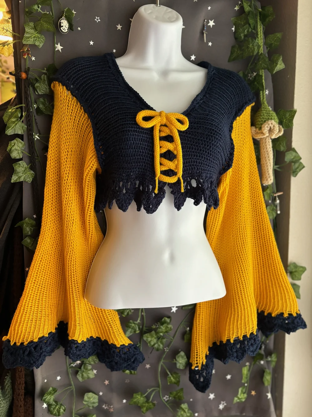 Crochet/Knit Blended Bell Sleeve Shrug — Washington Fiber Forge