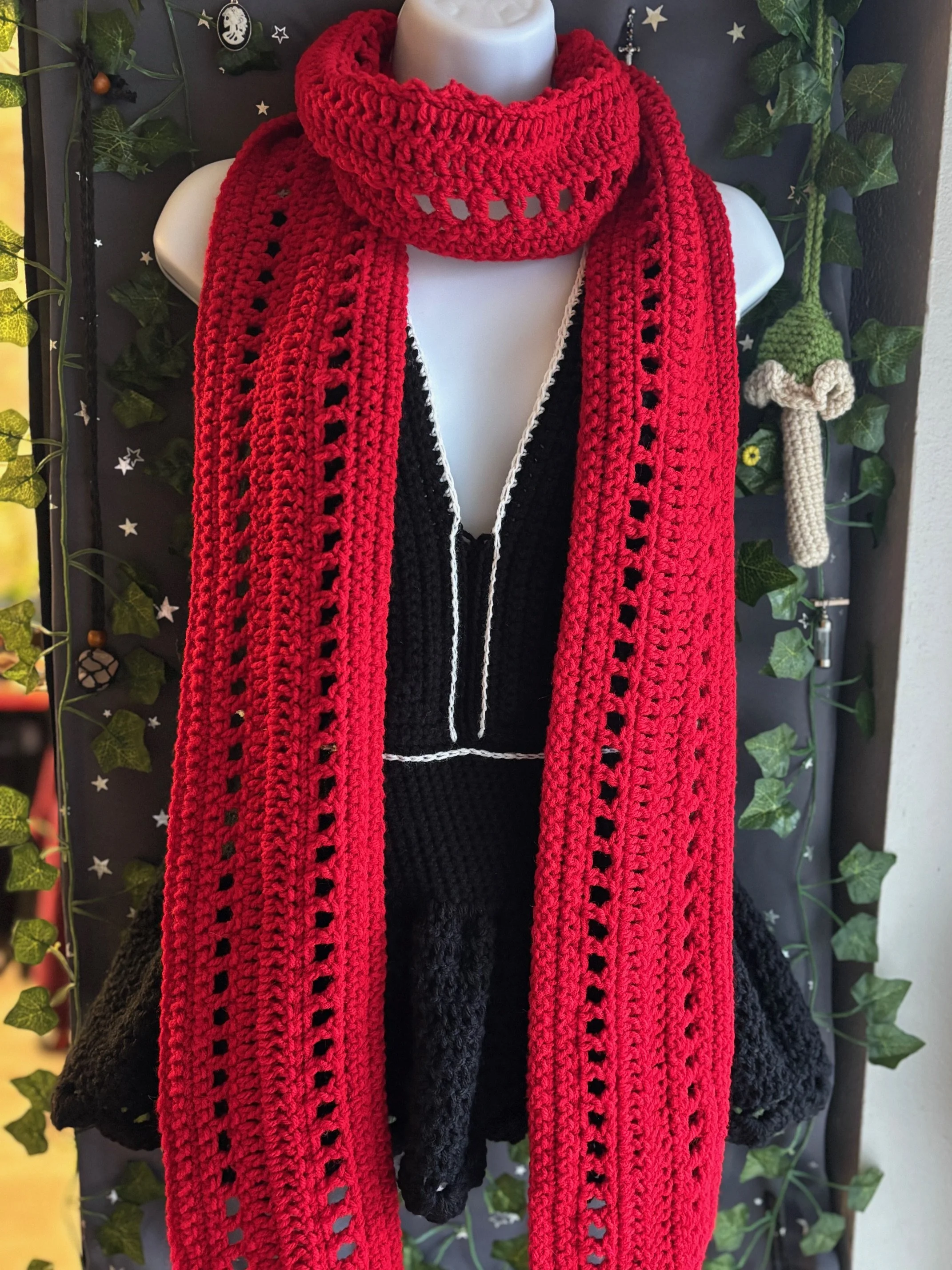 Holiday Scarf and Formal Halter Top Combo Pattern — Washington Fiber Forge
