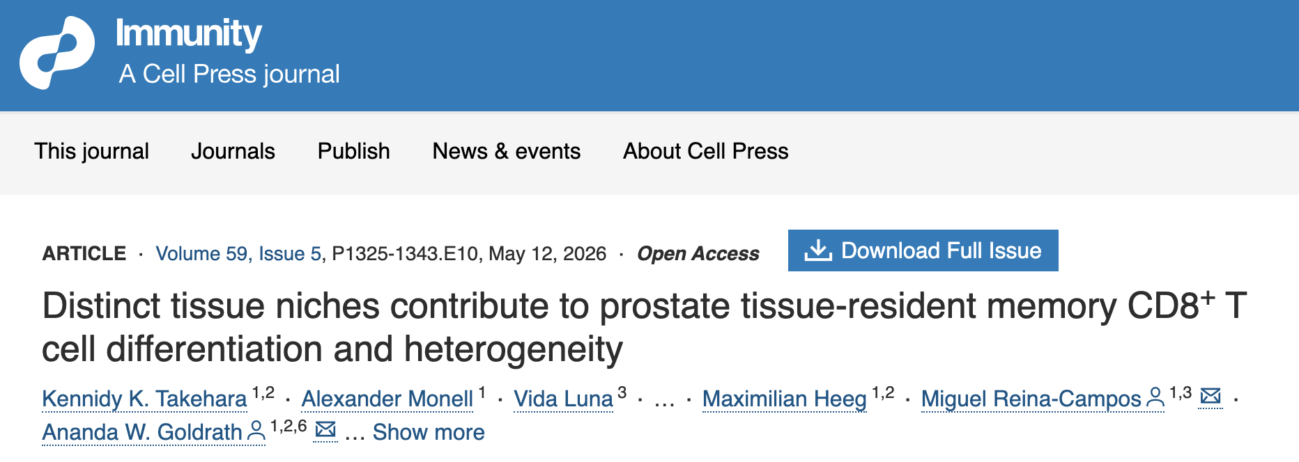 Distinct tissue niches contribute to prostate tissue-resident memory CD8+ T cell differentiation and heterogeneity