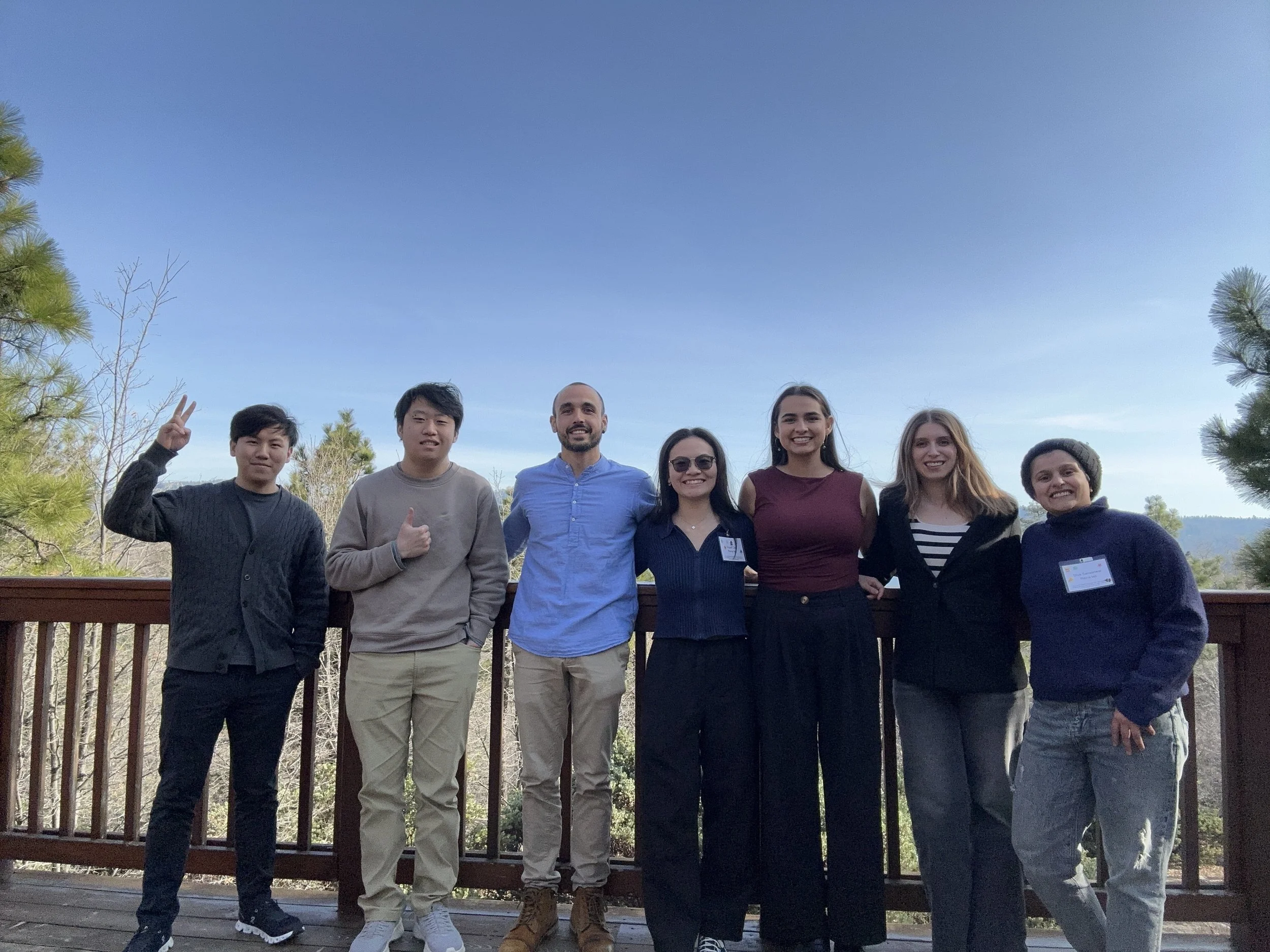 The Reina Lab enjoying the great outdoors at Lake Arrowhead for LJI Retreat 2025!