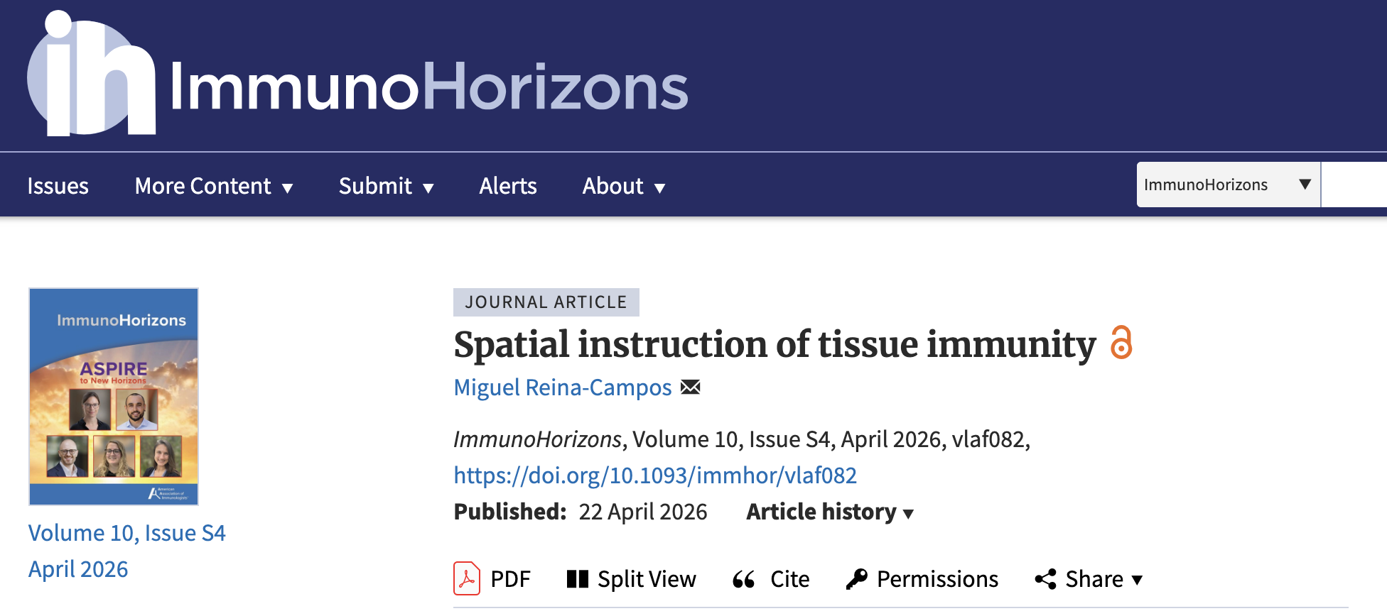 Spatial instruction of tissue immunity