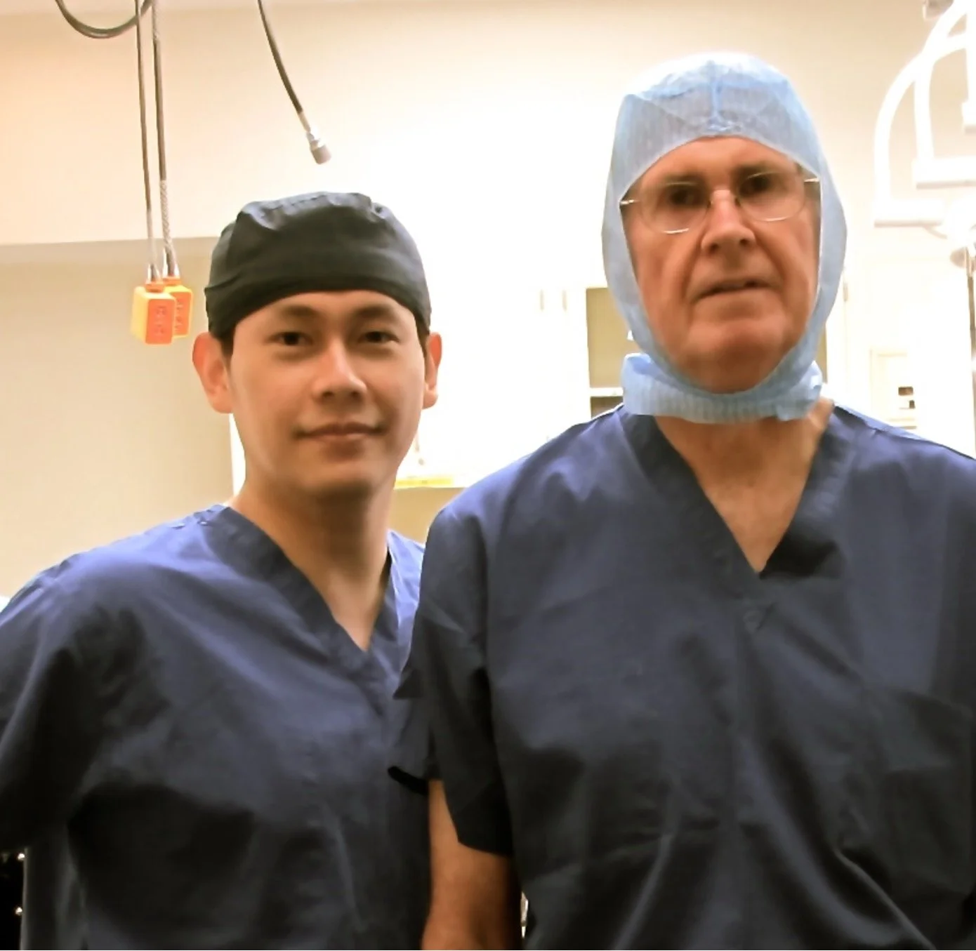 Dr. Stanley Liu and Dr. Robert Riley doing MMA surgery at OR 12 at Stanford Main OR