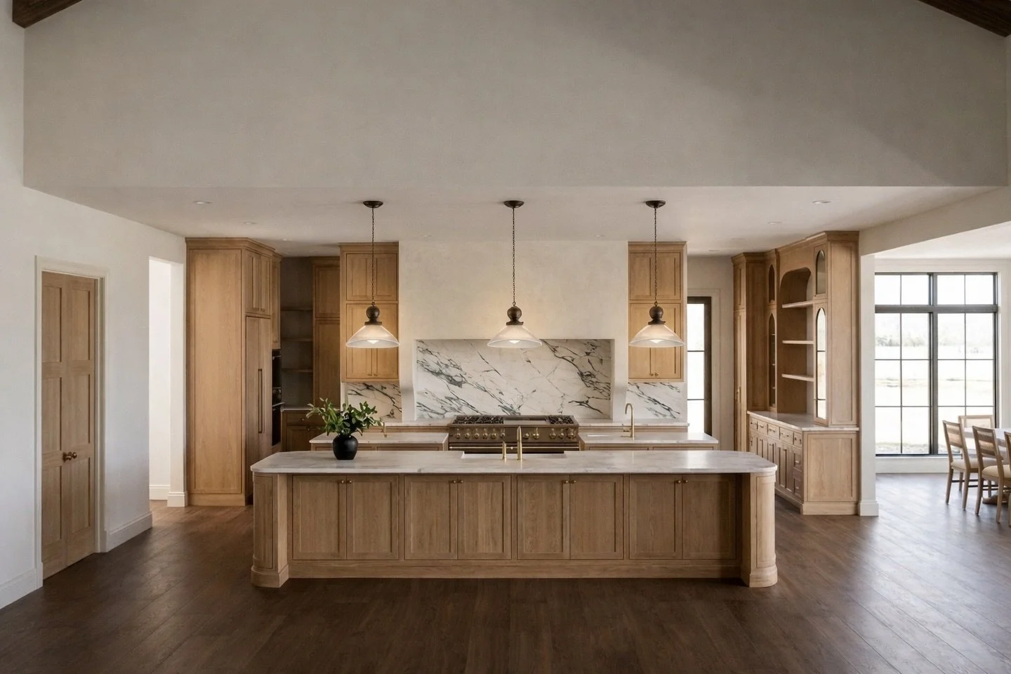 Project #ardenestate was a full demo of the home that once stood, to a ground up dream home of over 5,500 sq ft. Shaped with intention, honest materials, warm neutrals, and a palette that lets the texture speak loud. 

The great room rises to 21 feet