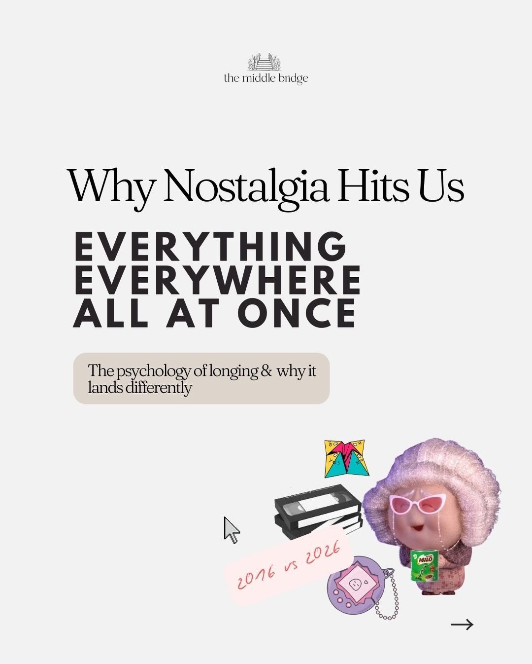 Nostalgia often shows up around the beginning of the year not just in January, but as events unfold, anniversaries pass, and changes settle in. It can be triggered by dates, transitions, or moments that remind us of who we were then and who we are no