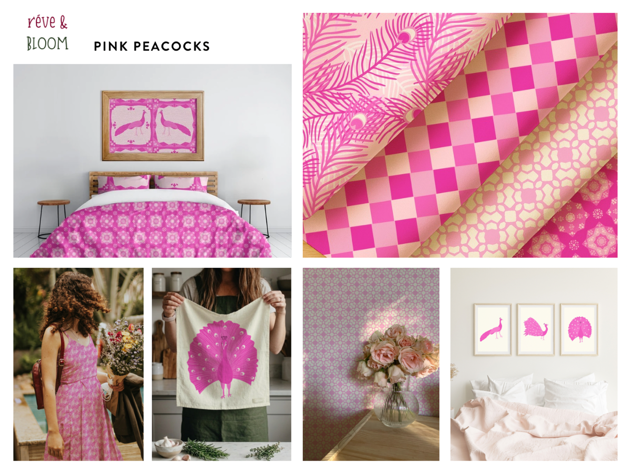 Pink peacocks