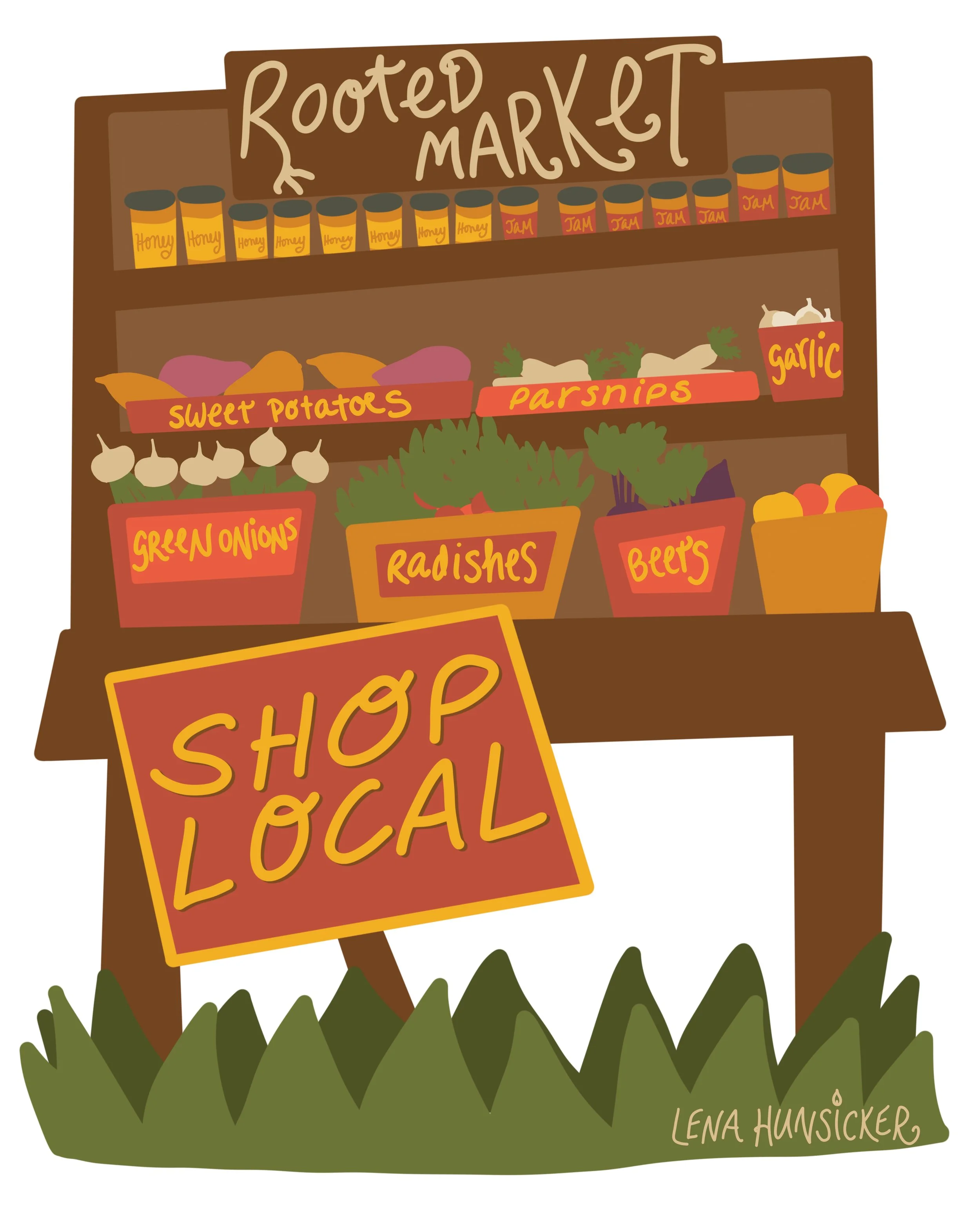Rooted Market Farm Stand, Shop Local