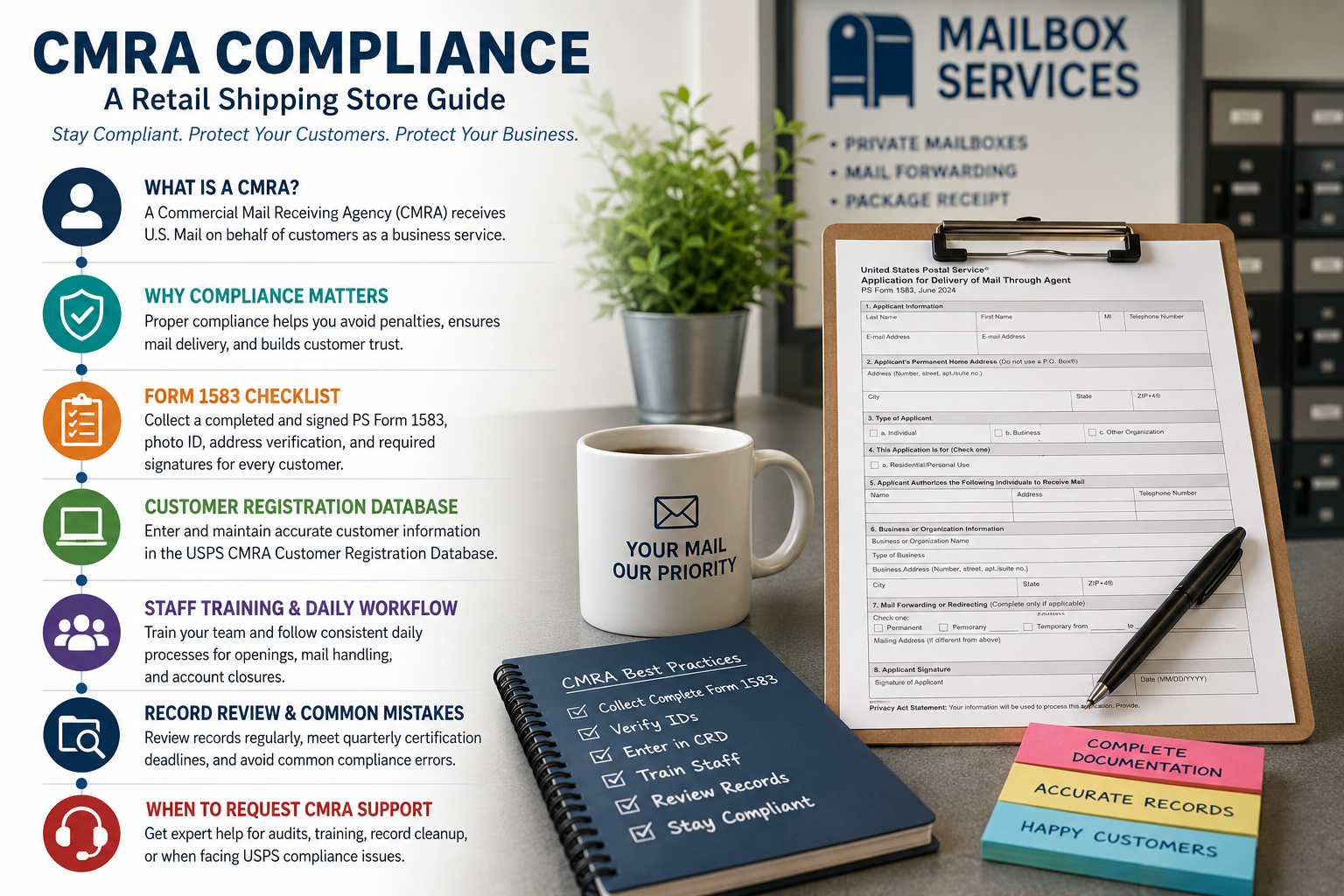 CMRA Compliance Checklist for Retail Shipping Store Owners