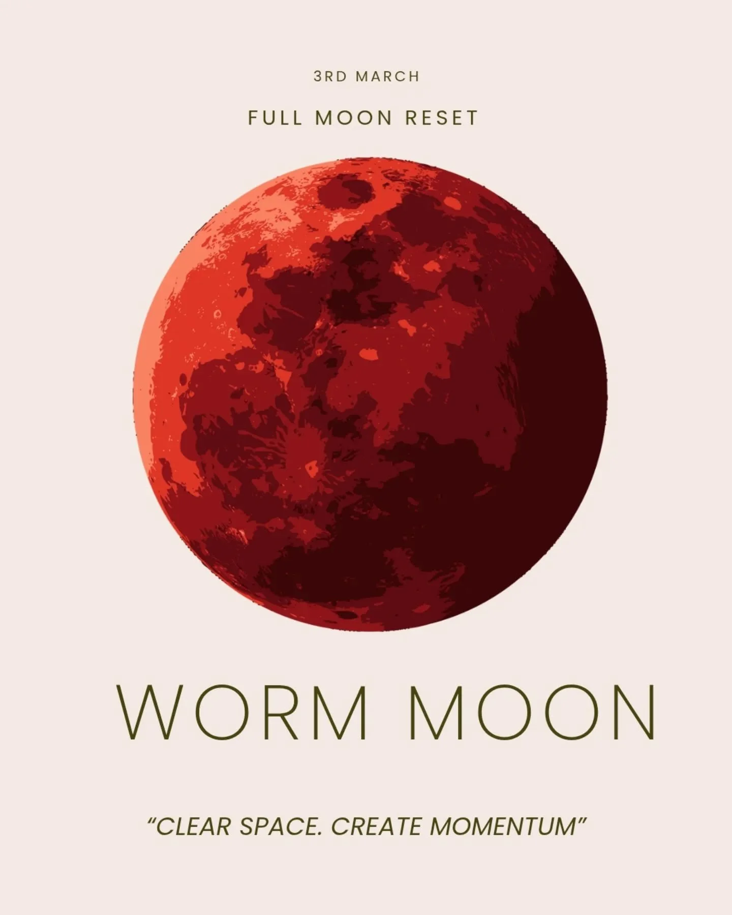 The Worm Moon is the first full moon of early spring the moment the ground softens and things begin to stir 🪱

Named for the earthworms that reappear as the soil warms, this moon represents renewal, readiness and quiet momentum. The first signs of l