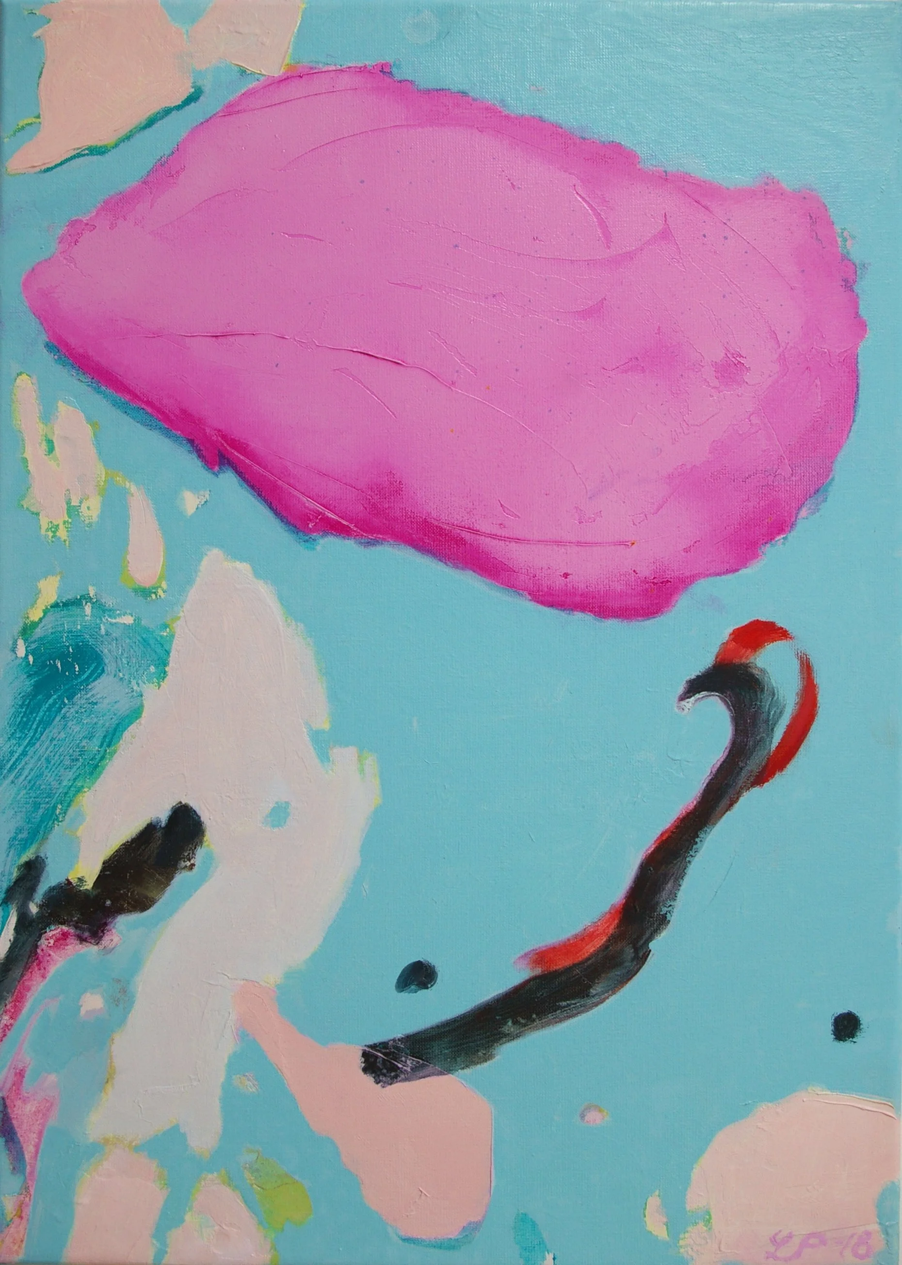 Den rosa skyen. 70x50 cm. Olje på lerret. 2018.JPG