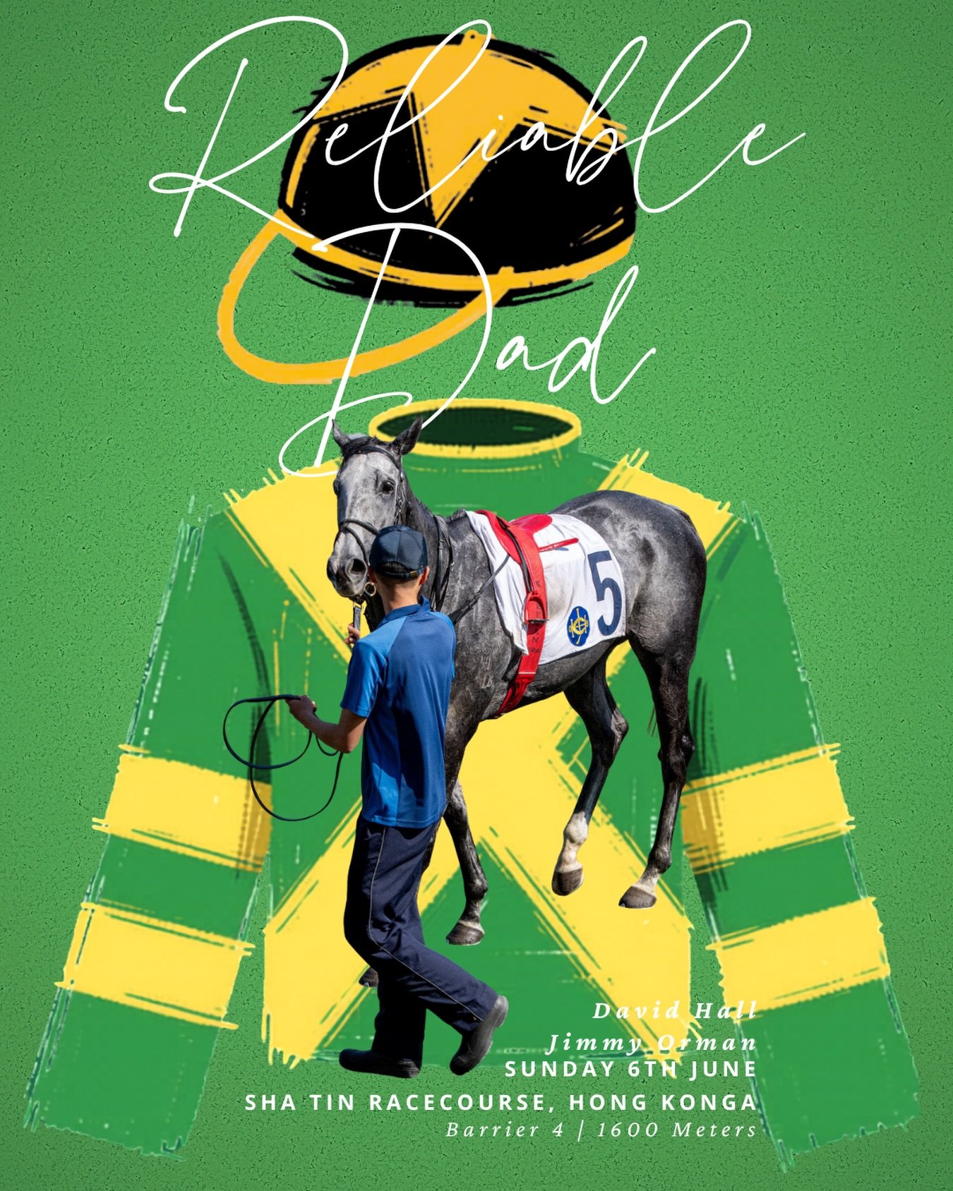 Reliable Dad, with jockey Jimmy Orman, will race over 1600 meters from barrier 4 today. Thank you to David Hall and @j_orman97 for their hard work and effort! We can&rsquo;t wait to see the duo past the line!