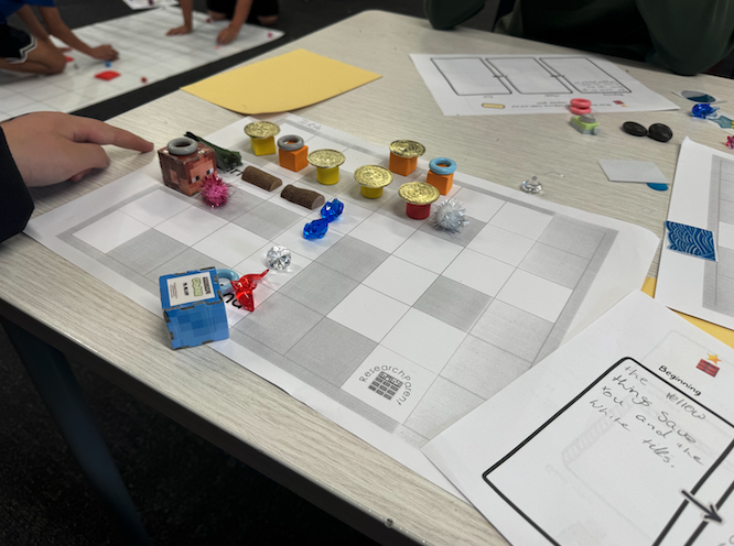 Tamariki designing their own digital games using unplugged design.