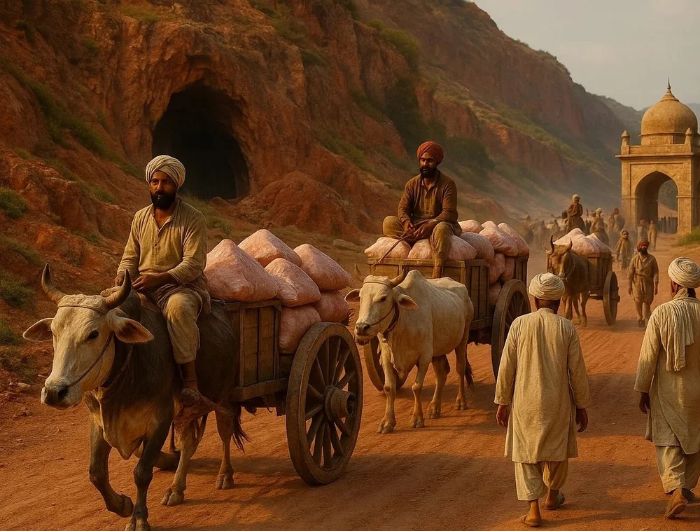 Illustration of Punjab’s historic salt trade