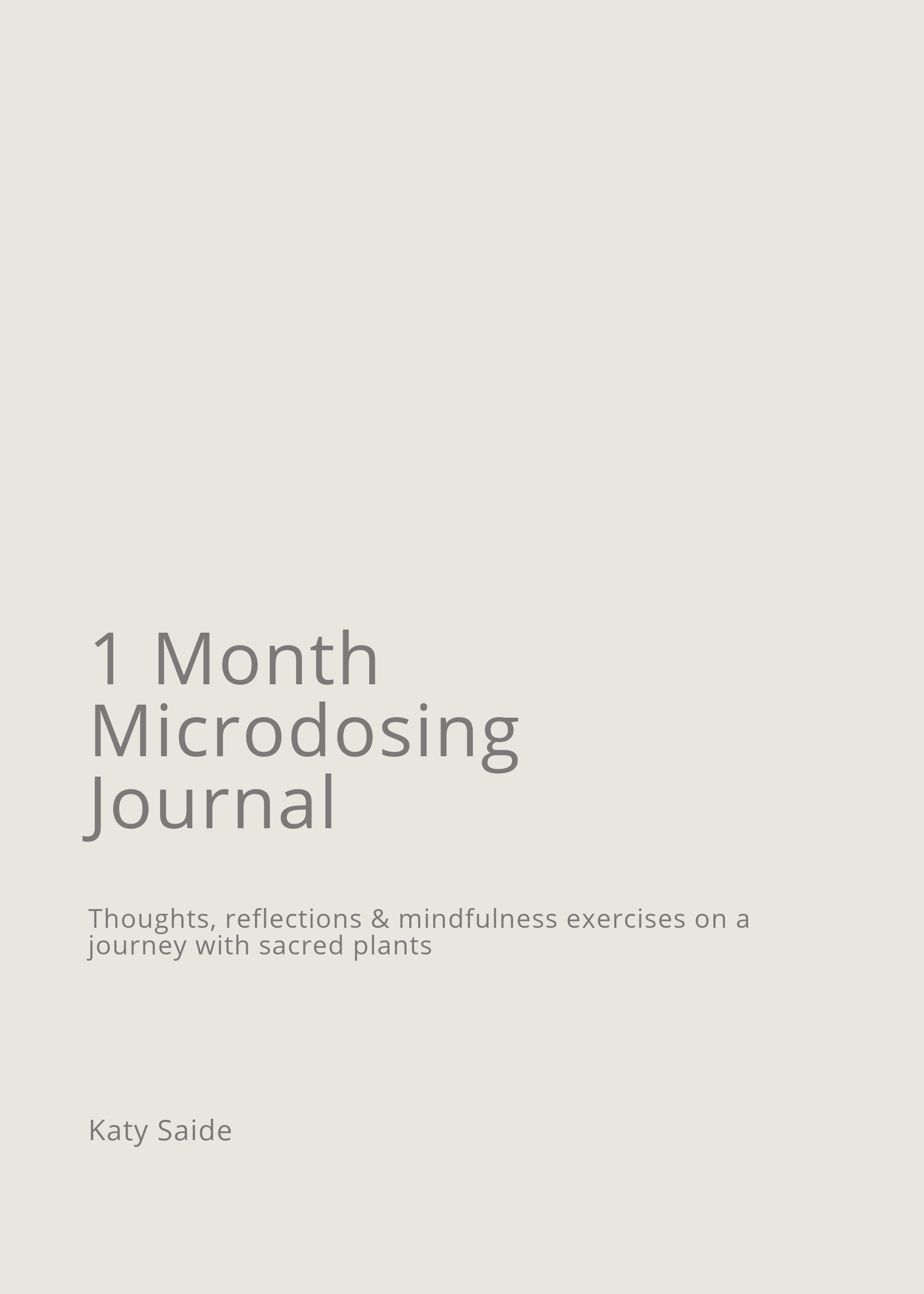 Free 1 Month Microdosing Journal pdf