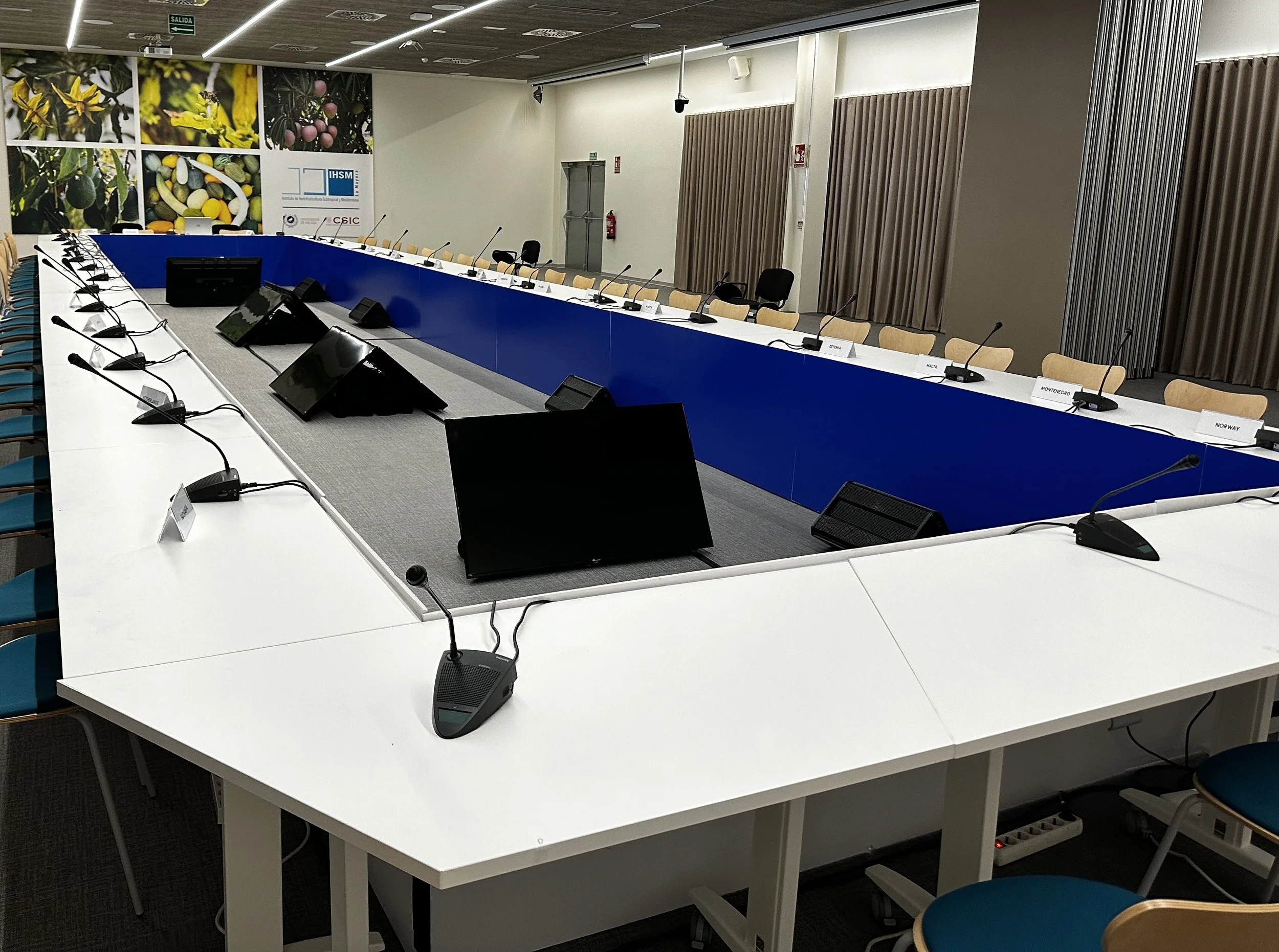 conference room set up and hire in andalucia spain. 