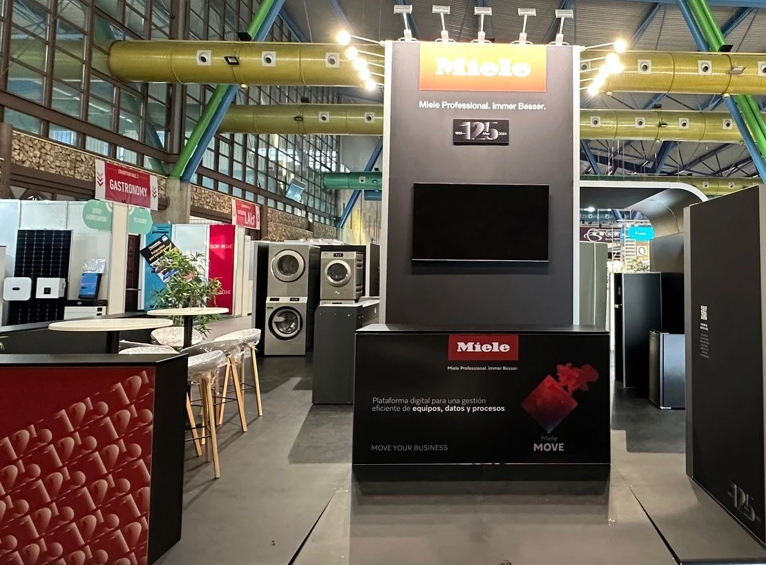 Exhibition stand for Miele at Salones H&T, palacio de ferias y congesos, FYCMA Málaga.