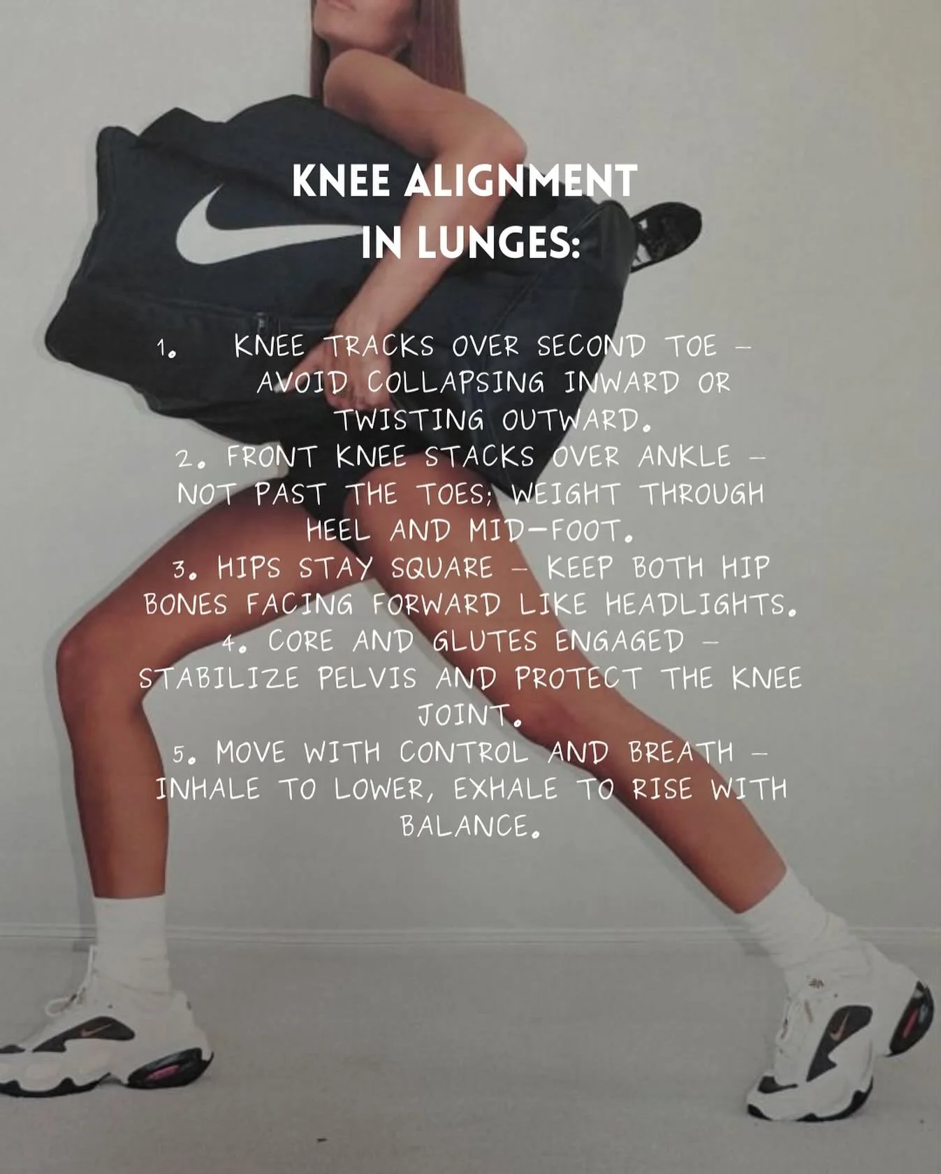 Alignment is everything! Tips + tricks for proper form in your lunges! 🪩