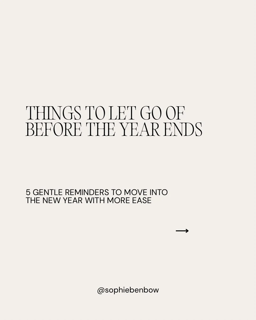 As this year comes to a close, this isn&rsquo;t about fixing yourself or becoming someone new.

It&rsquo;s about softening. Letting go of what no longer serves you. Making space for what does.

Everyone&rsquo;s year looks different. Everyone&rsquo;s 