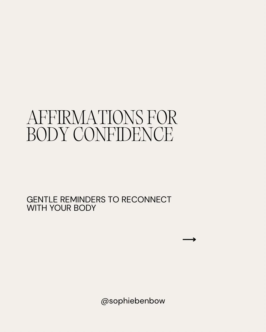 Affirmations for body confidence 🌿

Gentle reminders to come back into trust, respect, and presence with your body and with food.
Affirmations can be a powerful way to soften self-talk, shift old patterns, and create a calmer, more compassionate rel