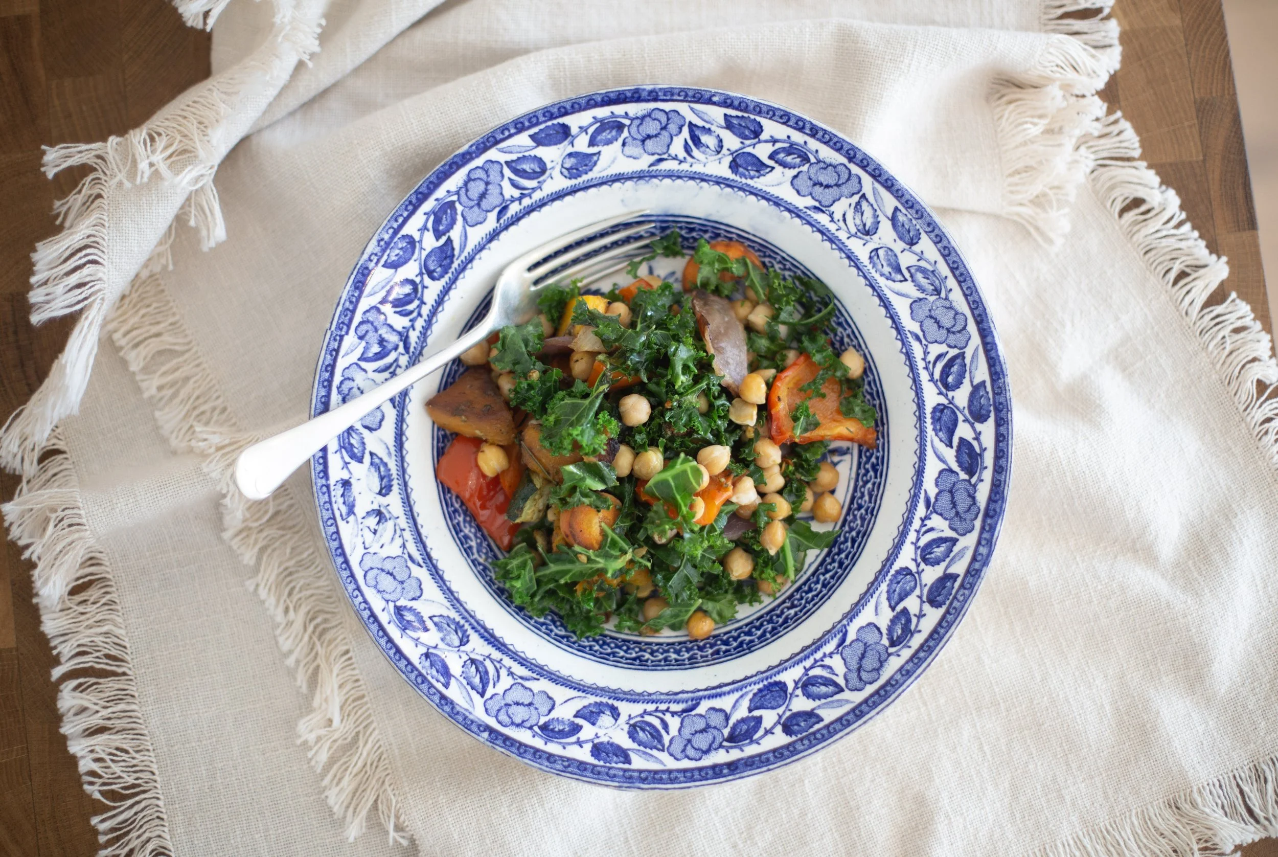 Roasted Vegetable and Kale Salad